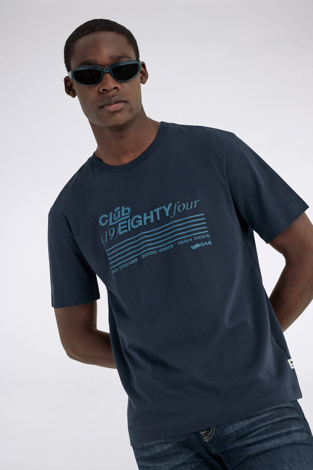 Dharys "Club 19" in Navy Blue T-Shirts GAS