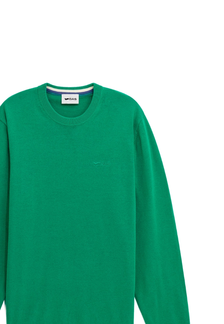 Avier Round Neck in Winter Green Pullover GAS