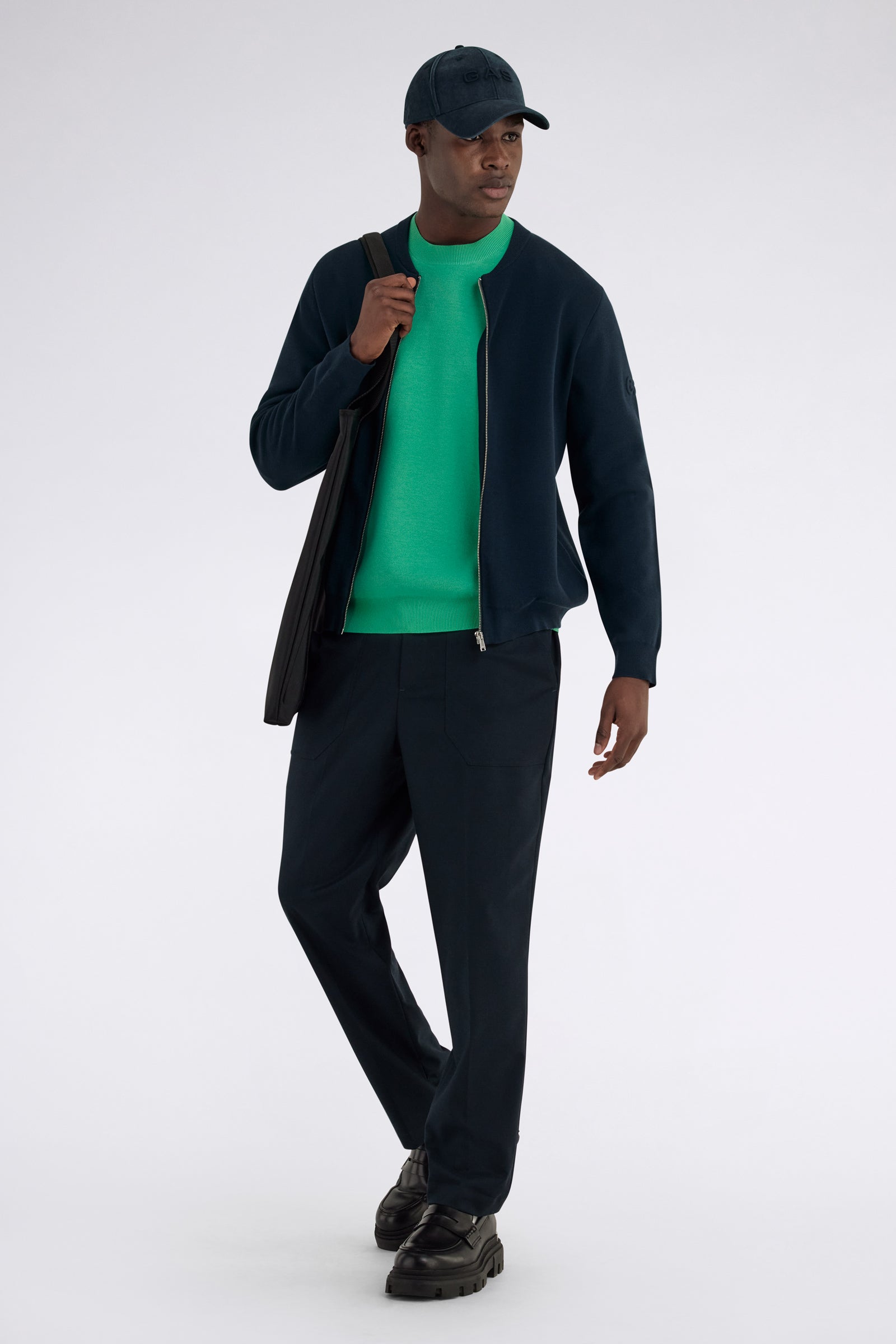 Winny Full Zip in Navy Blue Pullover GAS
