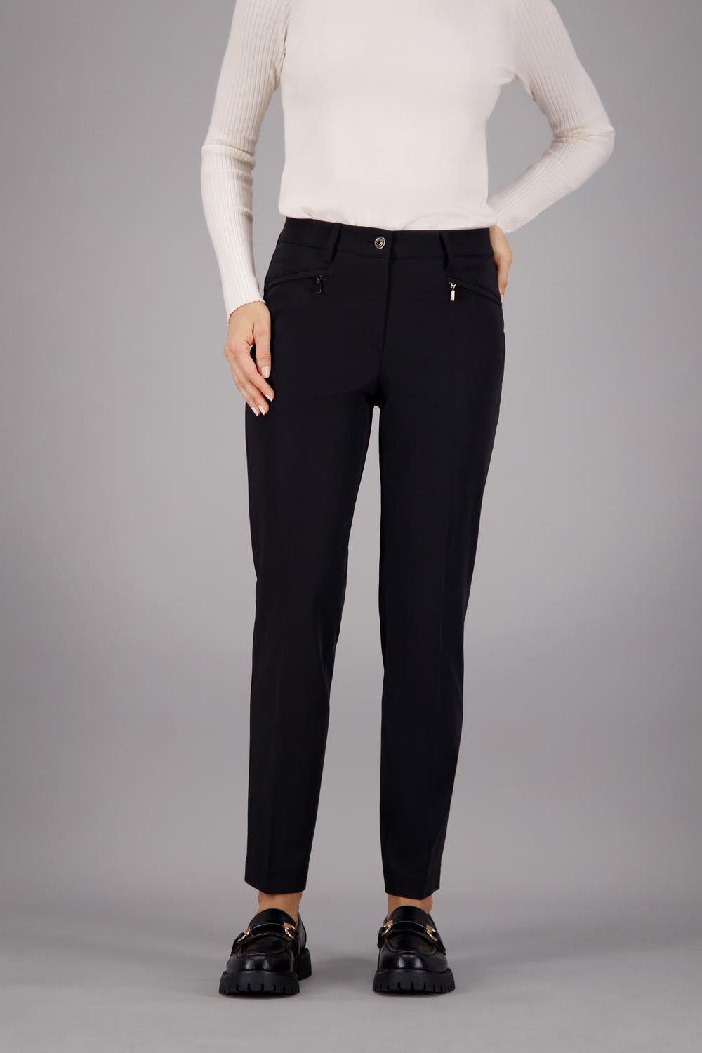 DINA2 Hose in Schwarz Hosen Gardeur
