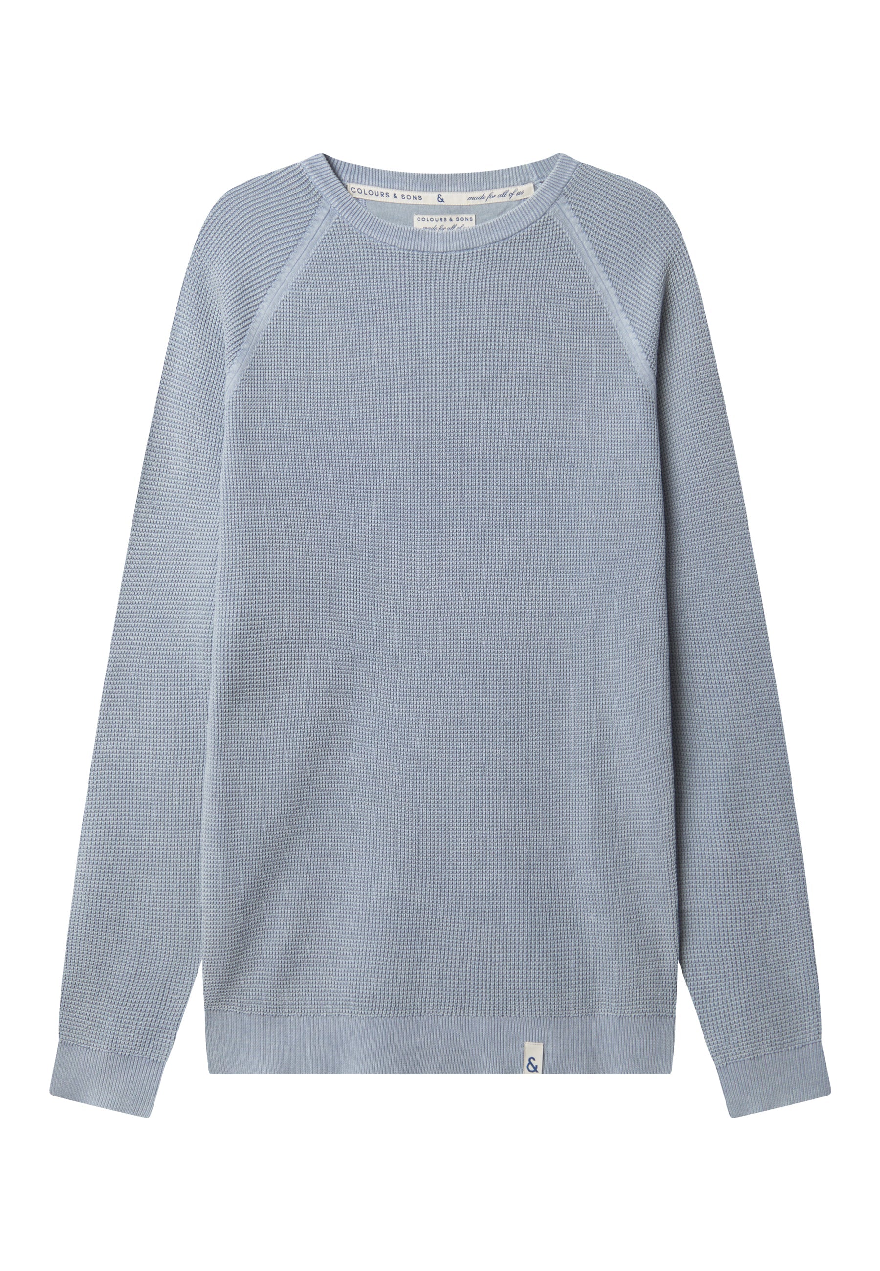 Roundneck-Washed in Sky Pullover Colours and Sons