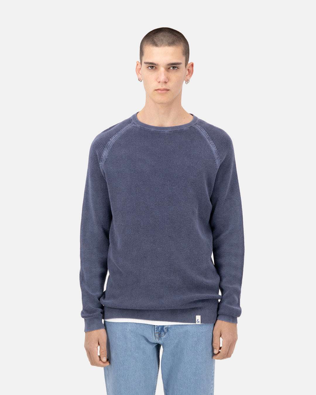 Roundneck-Washed in River Pullover Colours and Sons   