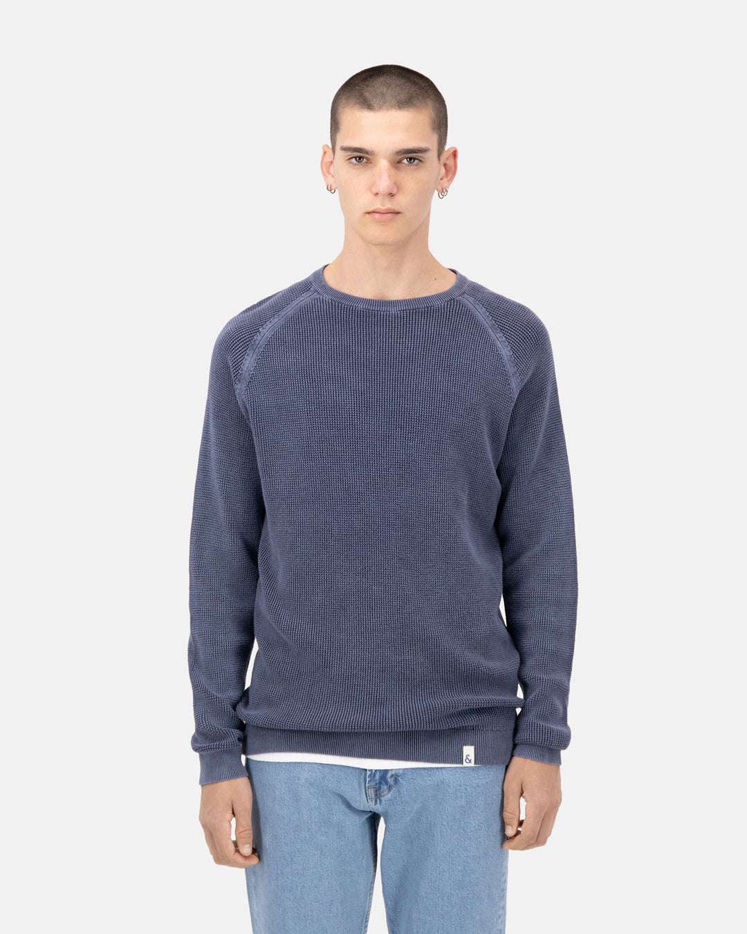 Roundneck-Washed in River Pullover Colours and Sons