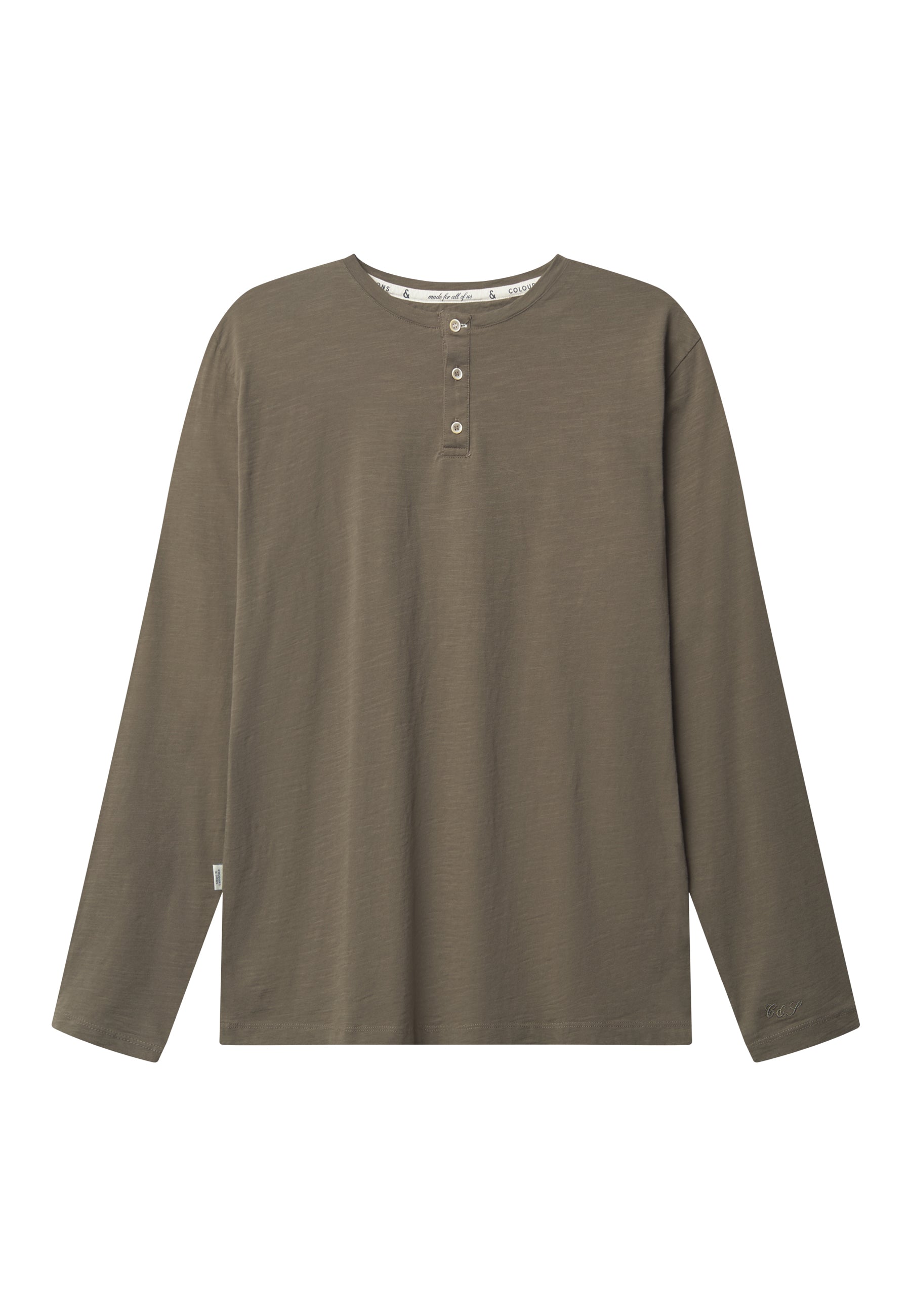 Henley - Slub in Olive T-Shirts Colours and Sons