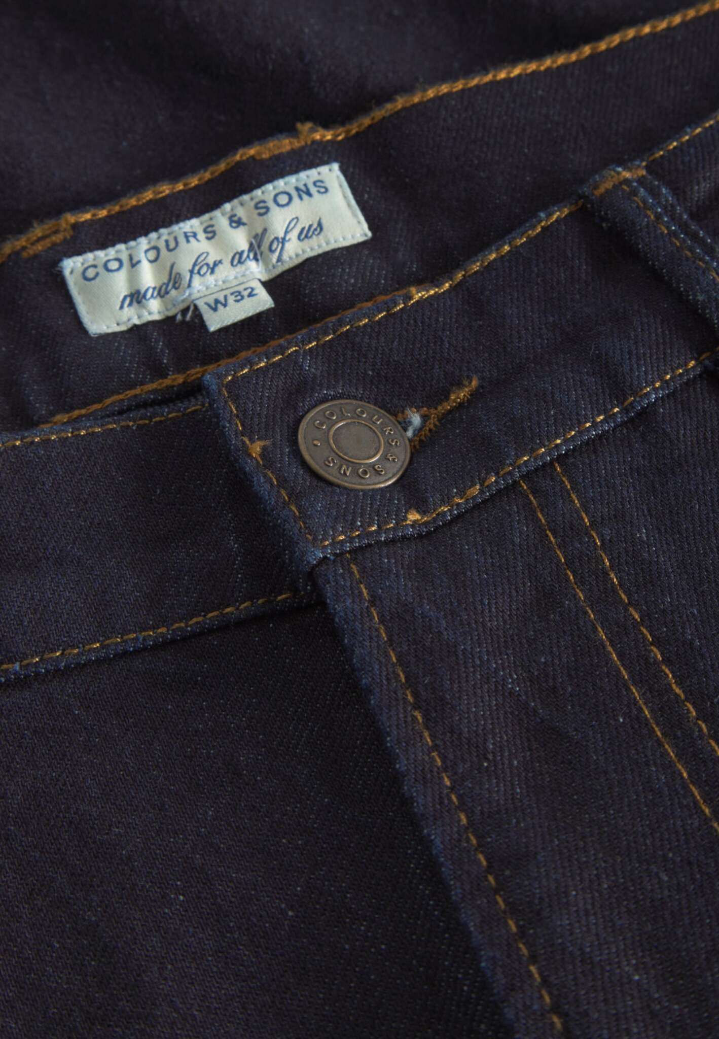 Denim Cropped in Raw Denim Jeans Colours and Sons