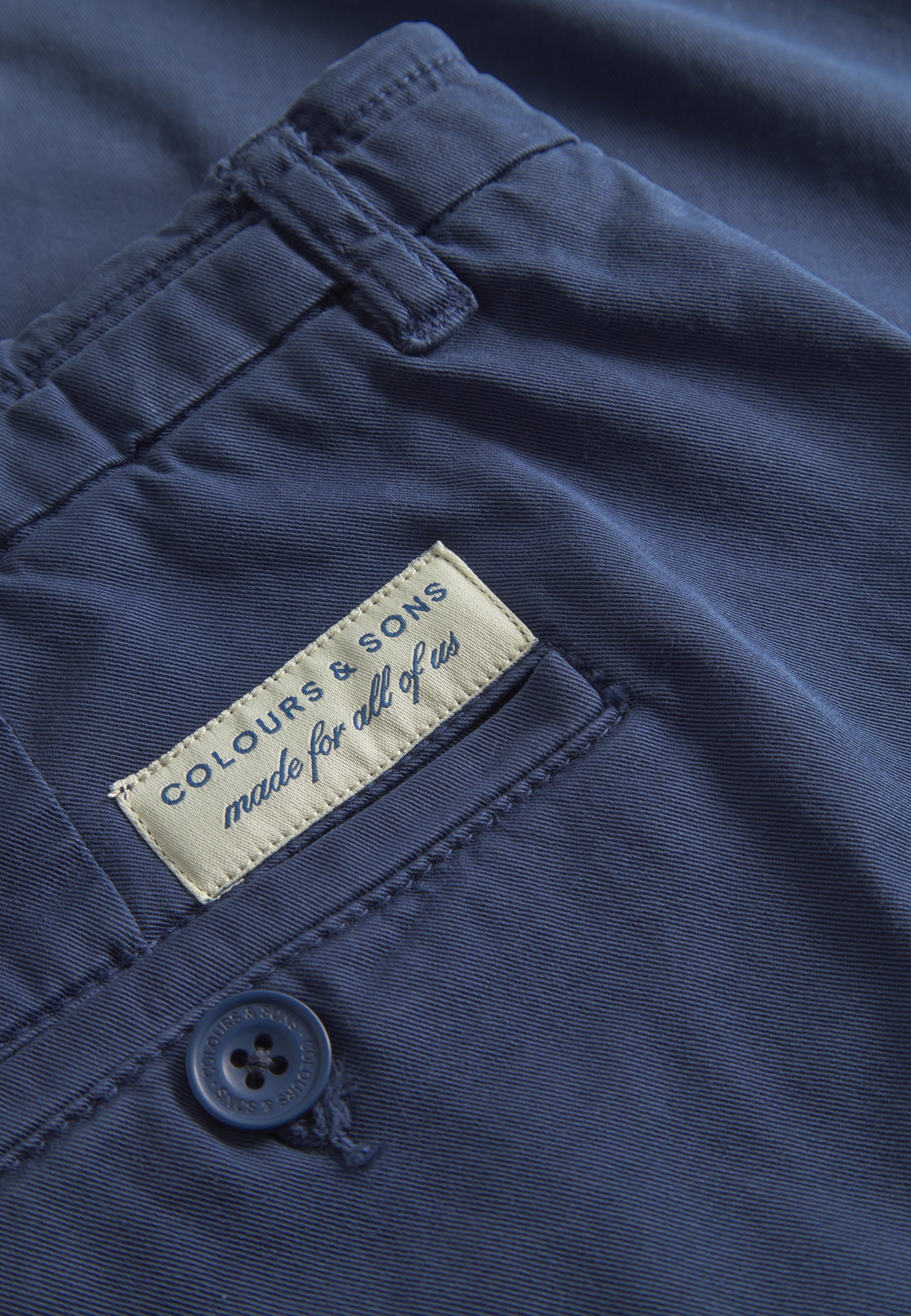 Pants-Cropped Chino in Navy Hosen Colours and Sons