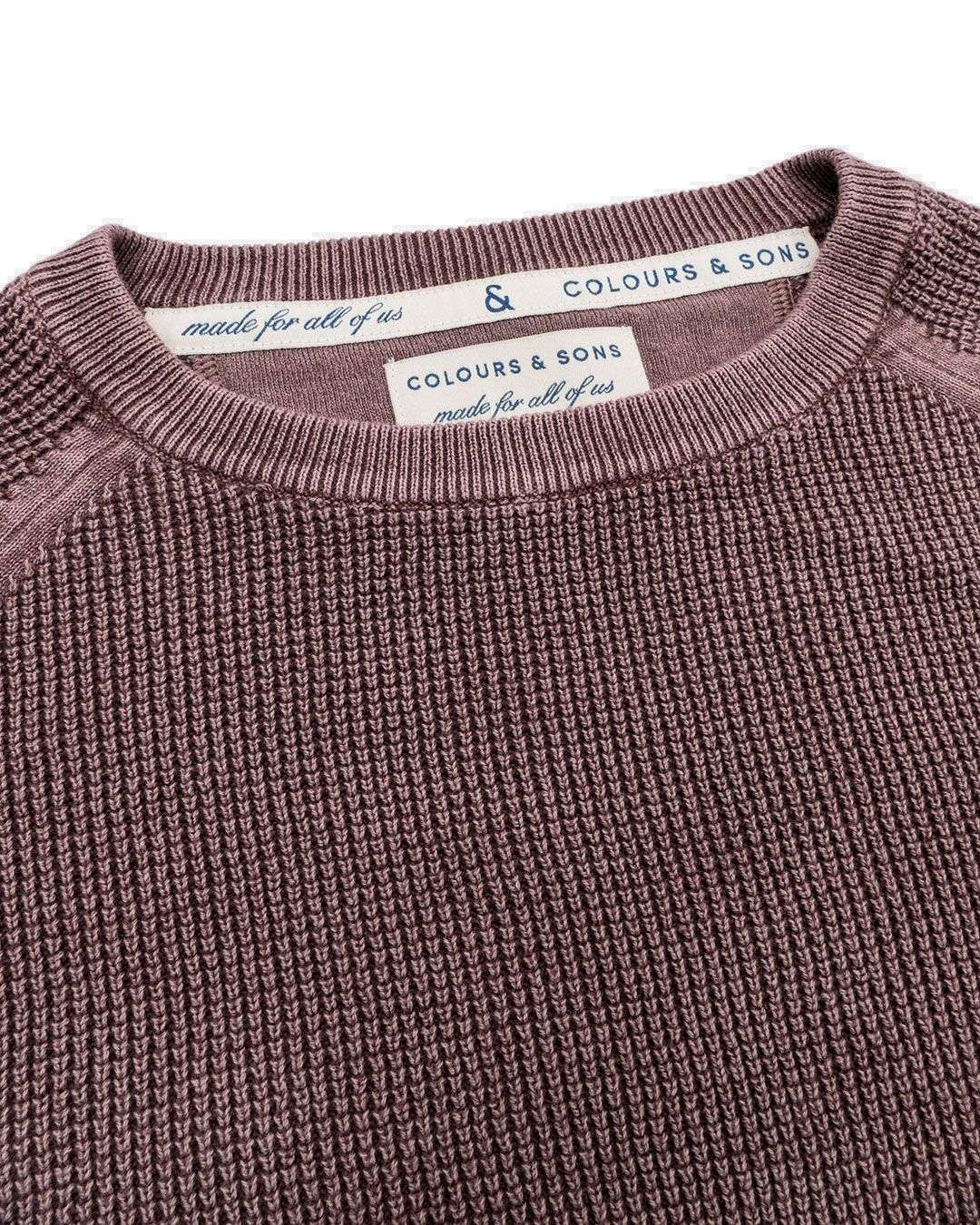 Roundneck-Washed in Mauve Pullover Colours and Sons