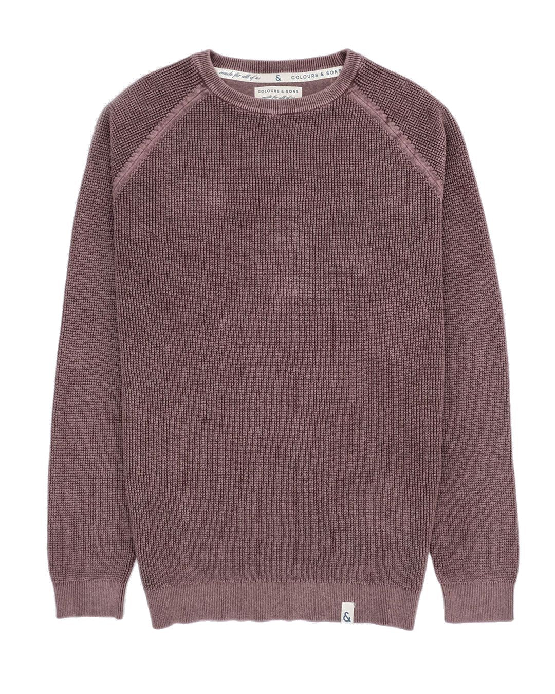 Roundneck-Washed in Mauve Pullover Colours and Sons