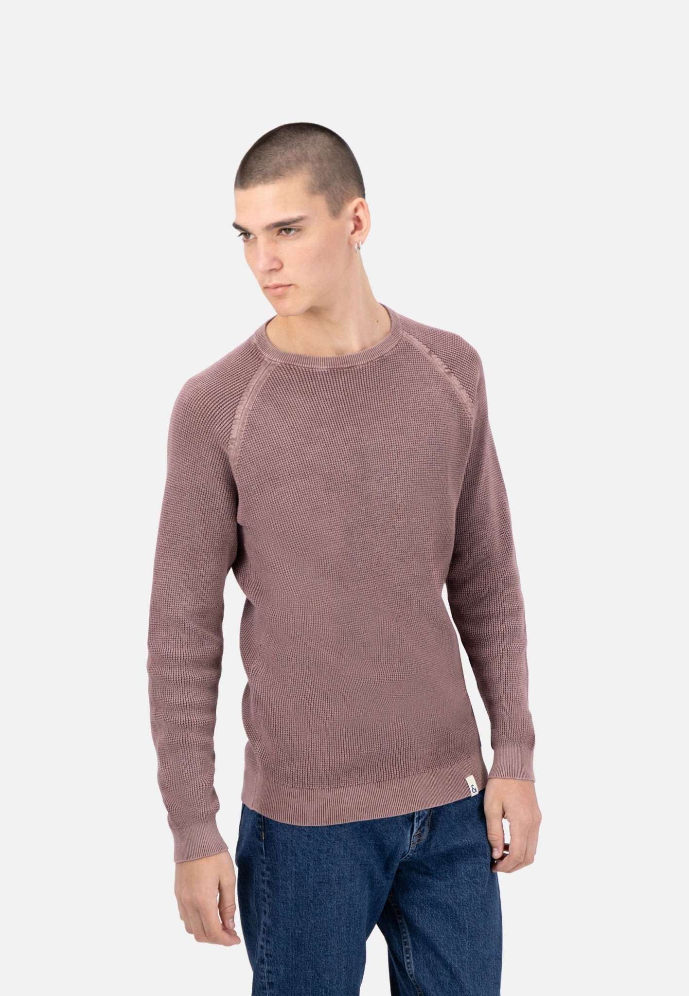 Roundneck-Washed in Mauve Pullover Colours and Sons