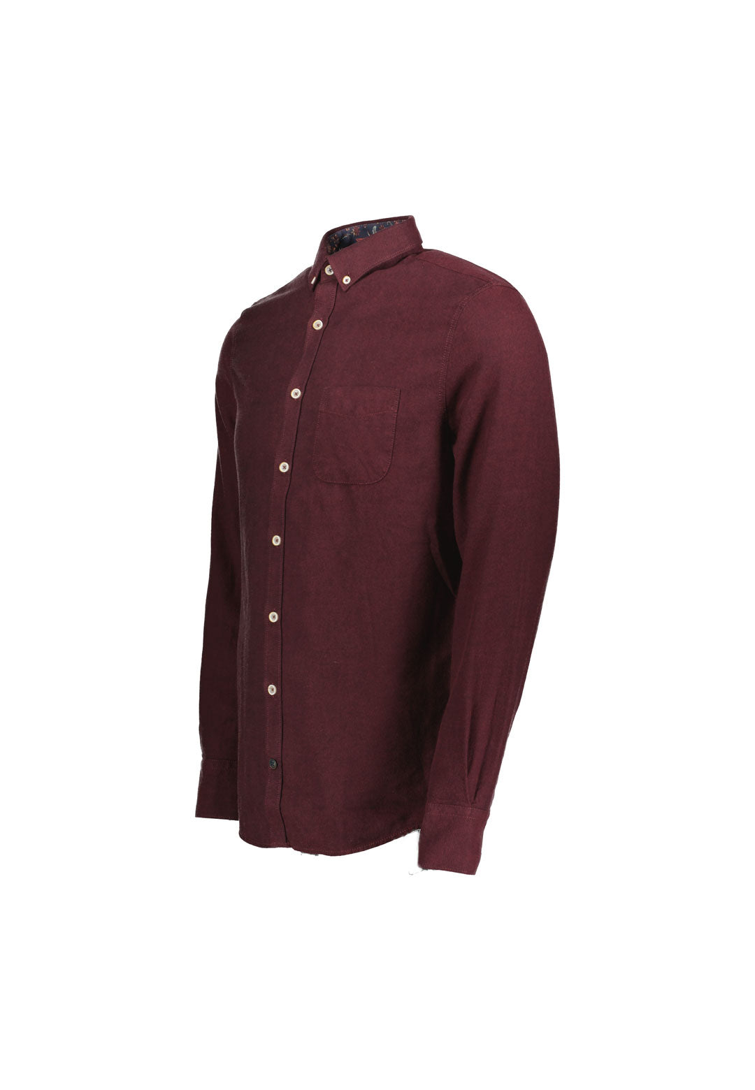 Shirt-Brushed Twill in Merlot Hemden Colours and Sons