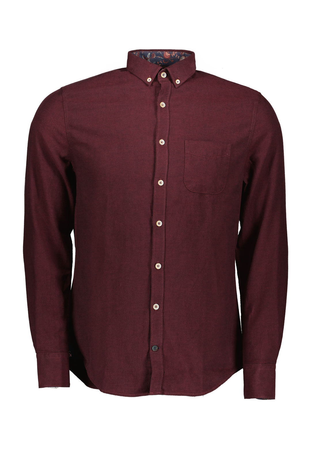 Shirt-Brushed Twill in Merlot Hemden Colours and Sons