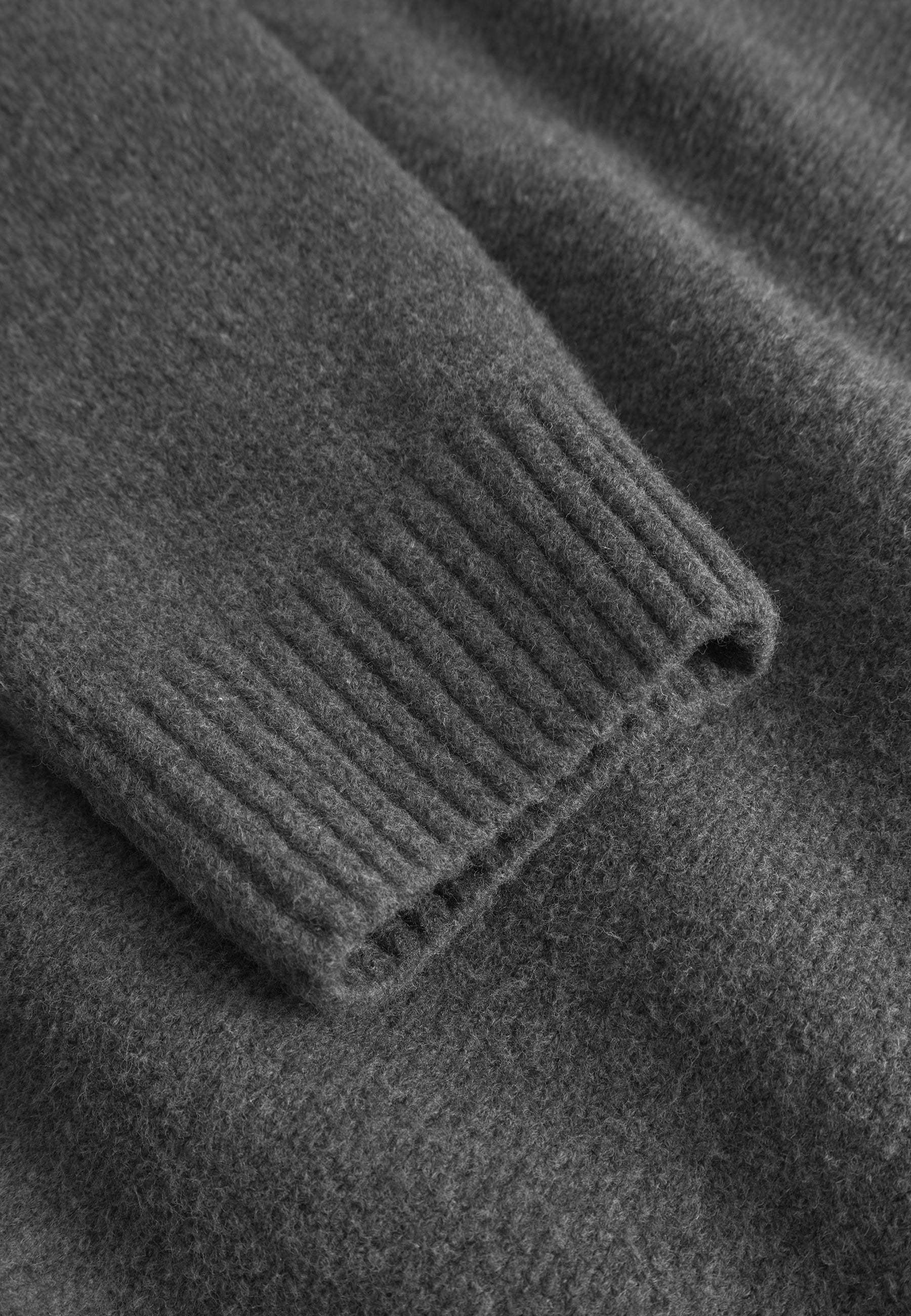 Mock-Zip Woolen Touch in Stone Pullover Colours and Sons