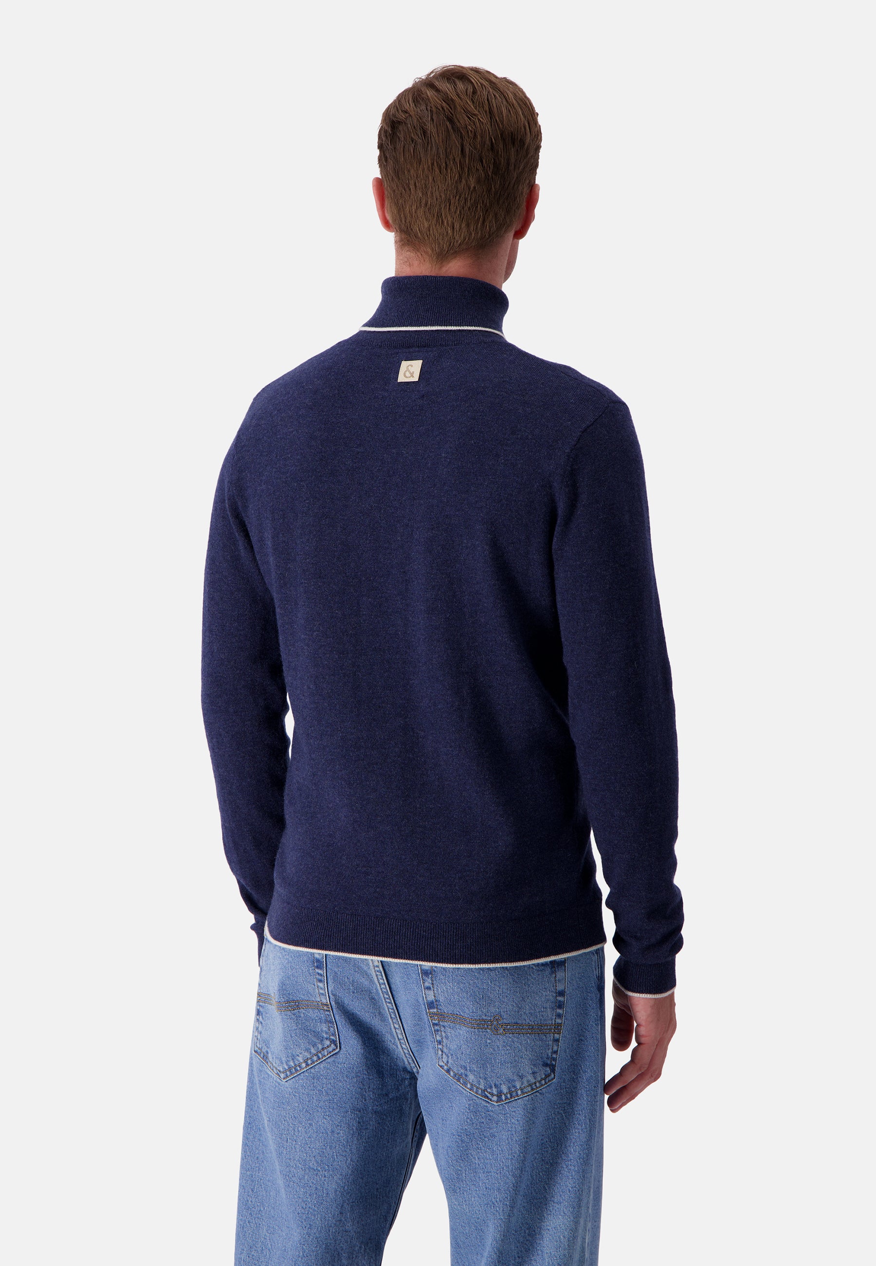 Turtleneck Merino Blend in Navy Pullover Colours and Sons