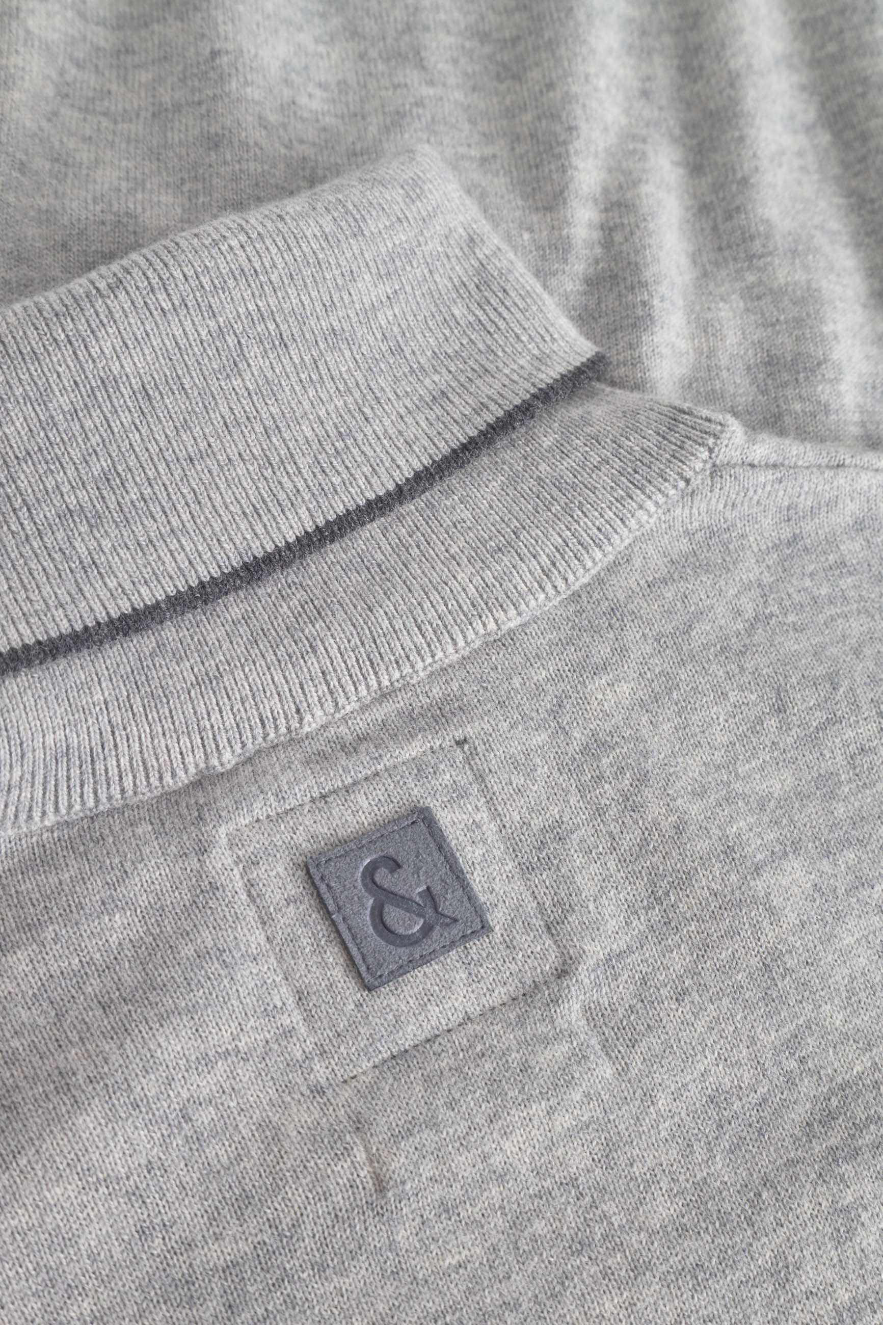Turtleneck Merino Blend in Silver Pullover Colours and Sons
