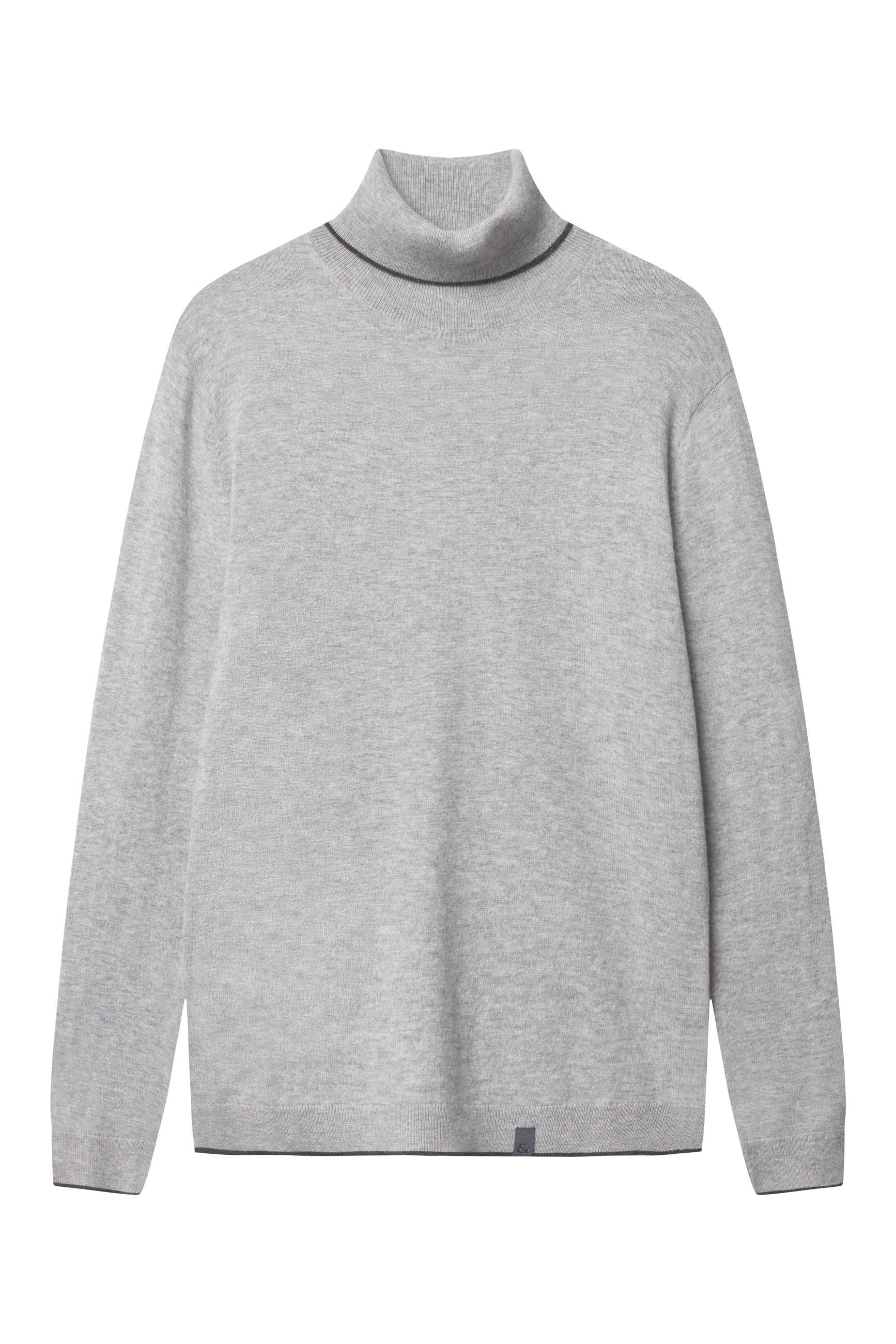 Turtleneck Merino Blend in Silver Pullover Colours and Sons