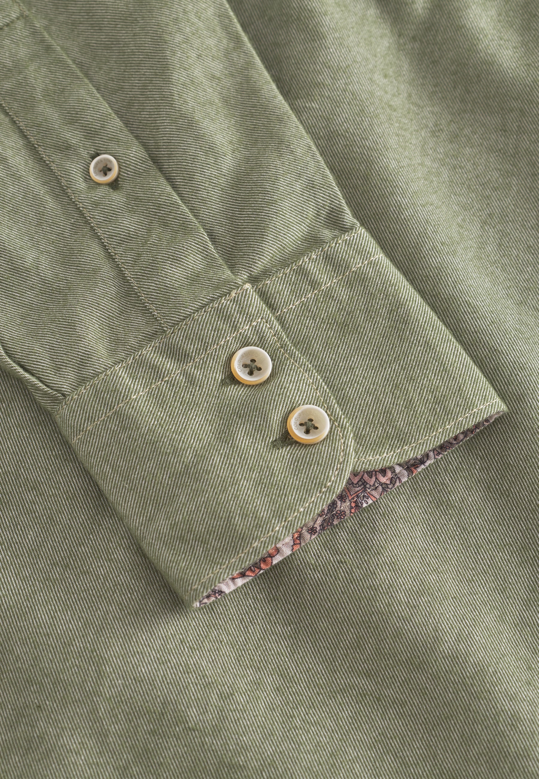 Shirt Brushed Twill in Clover Hemden Colours and Sons