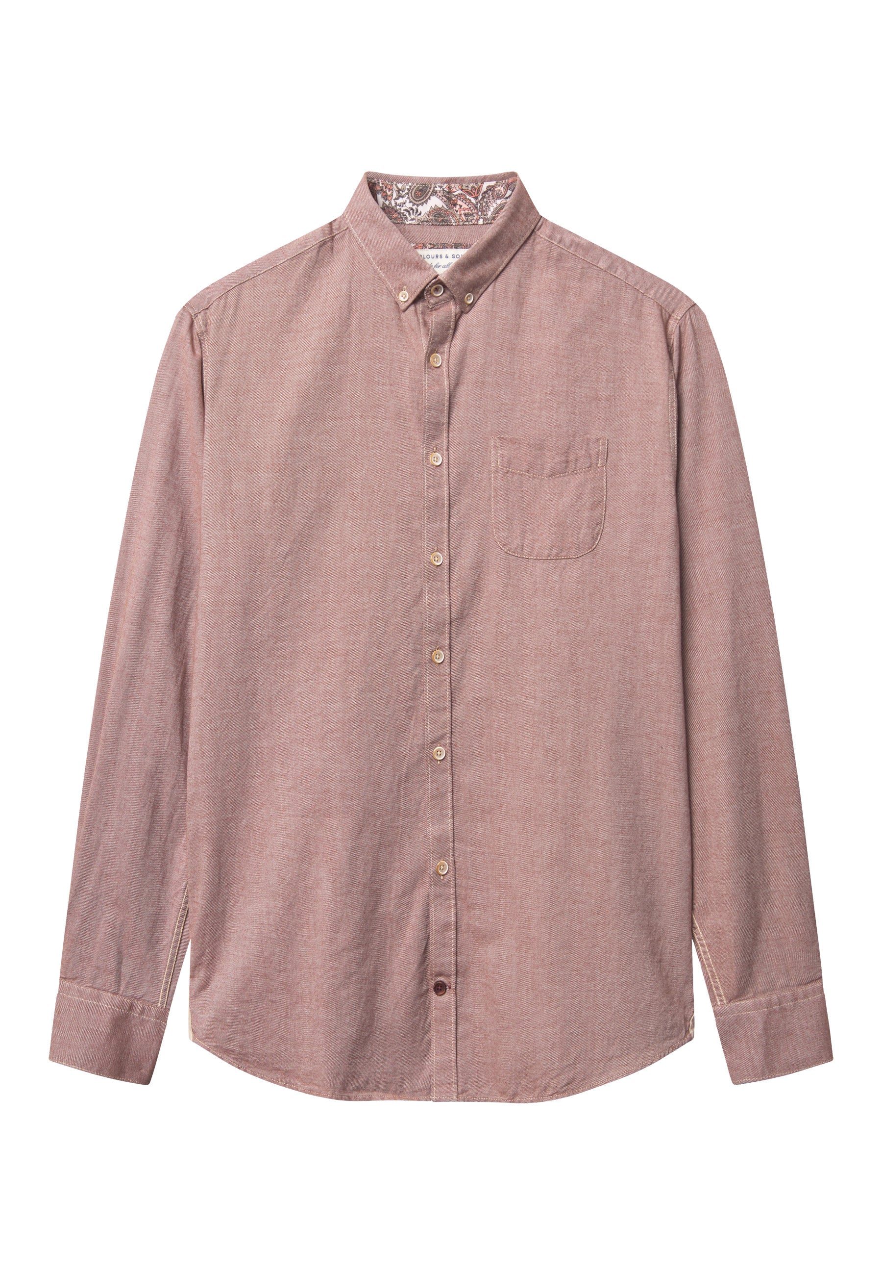 Shirt Brushed Twill in Soil Hemden Colours and Sons