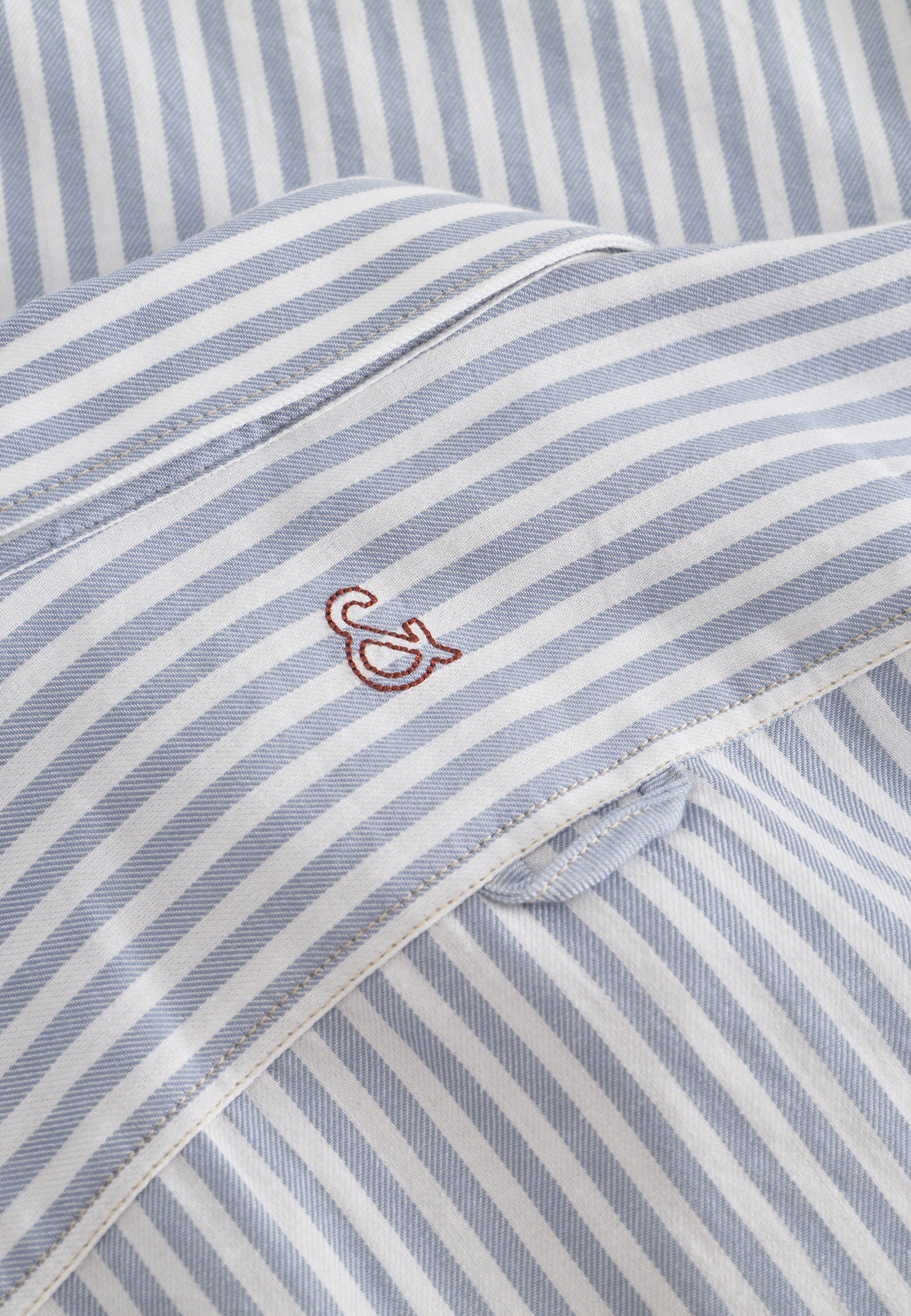 Shirt Brushed Twill Stripes in Lake Stripes Hemden Colours and Sons