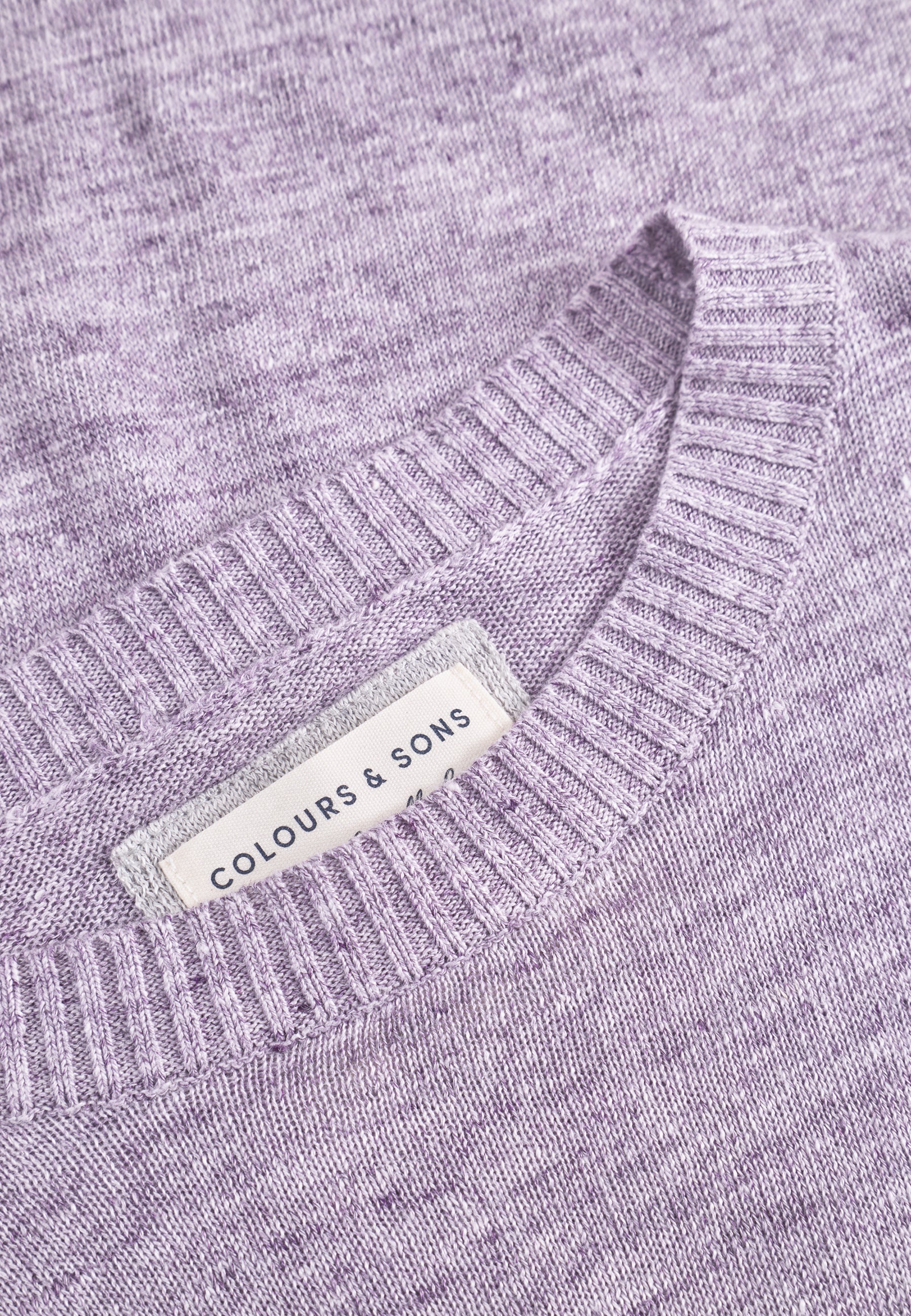 Roundneck-Linen in Violet Pullover Colours and Sons