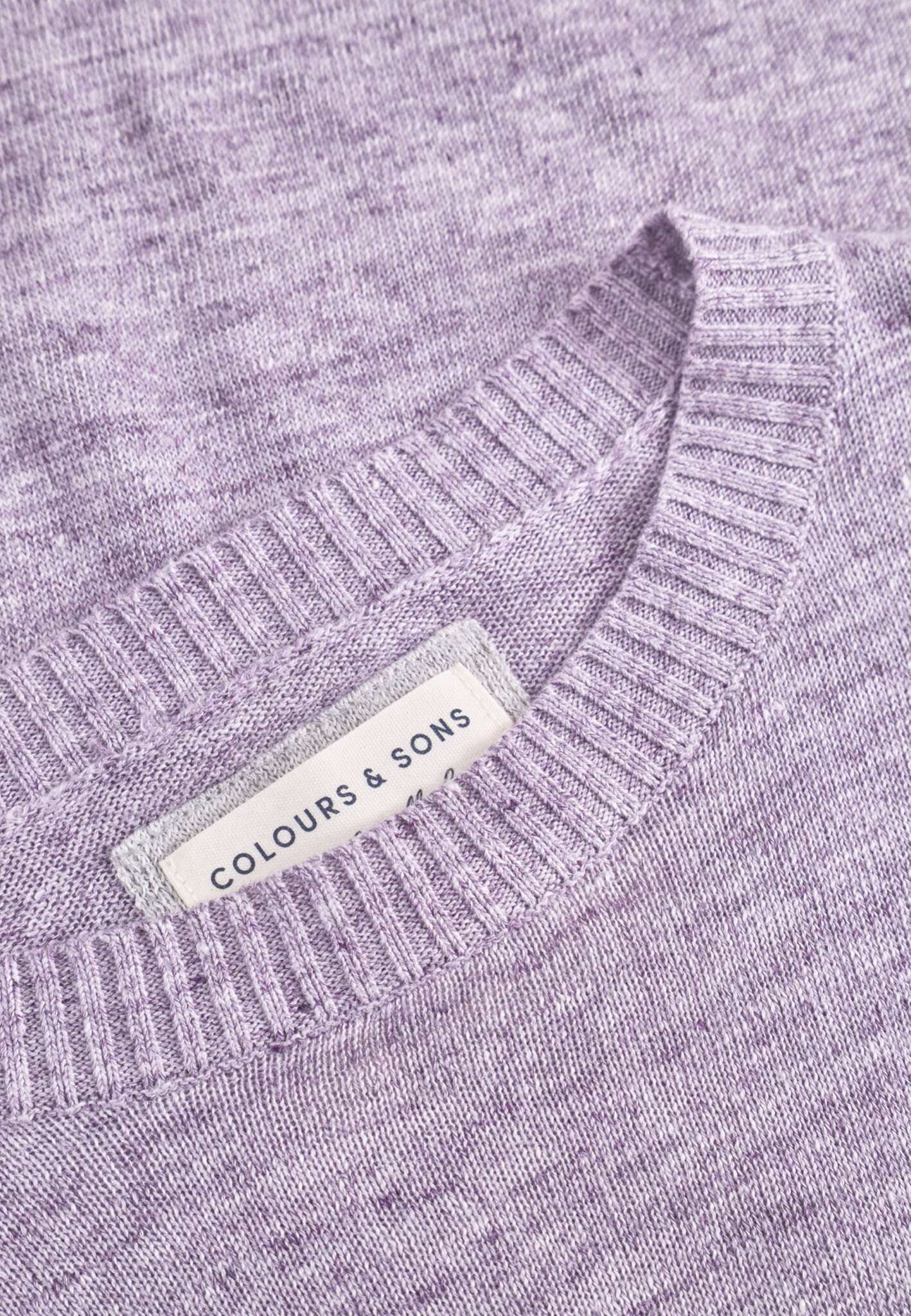 Roundneck-Linen in Violet Pullover Colours and Sons