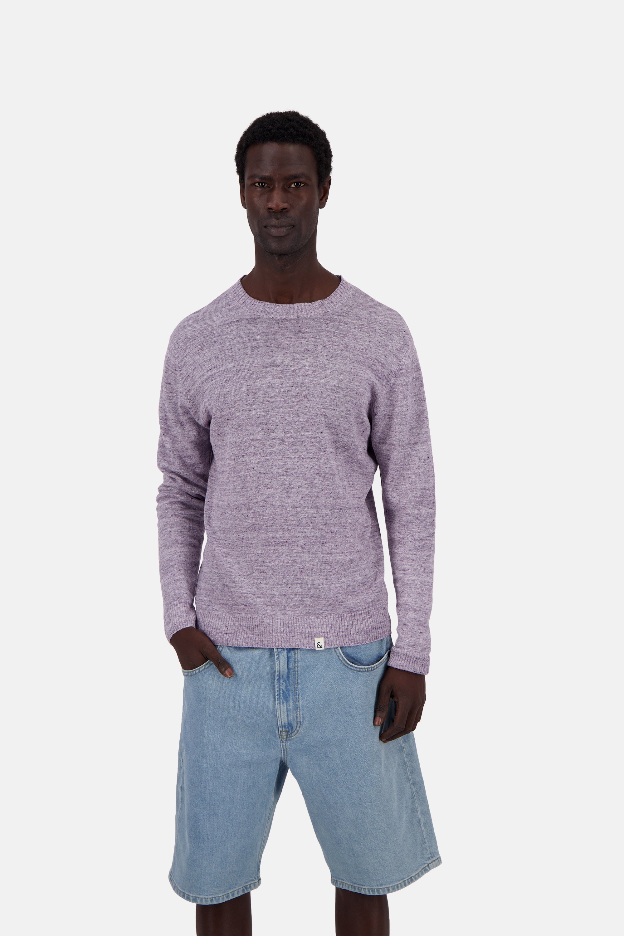 Roundneck-Linen in Violet Pullover Colours and Sons