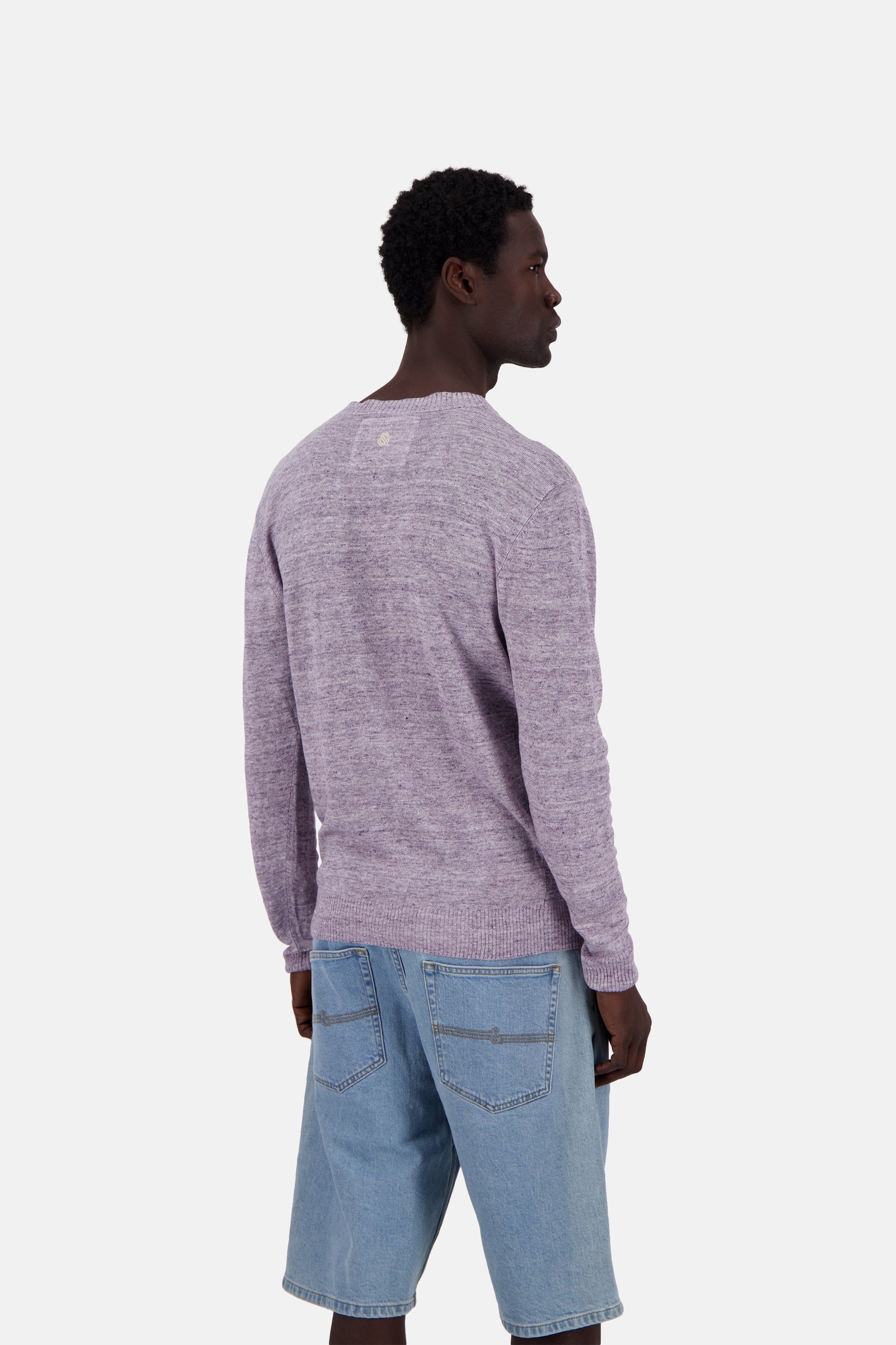 Roundneck-Linen in Violet Pullover Colours and Sons