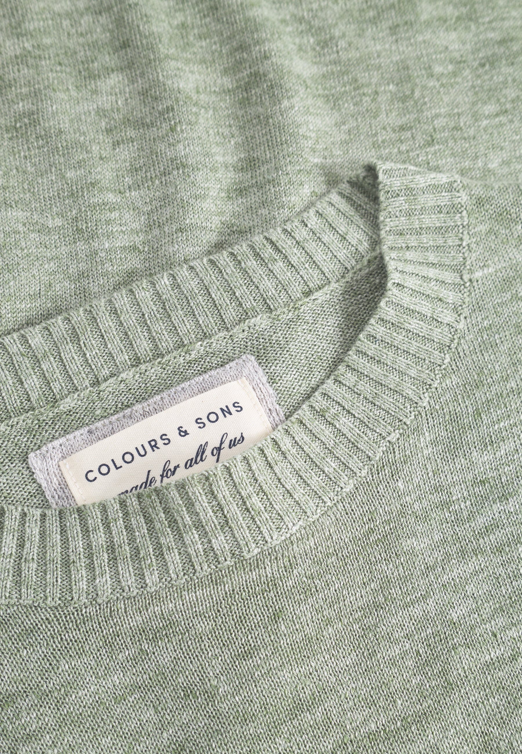 Roundneck-Linen in Lime Pullover Colours and Sons