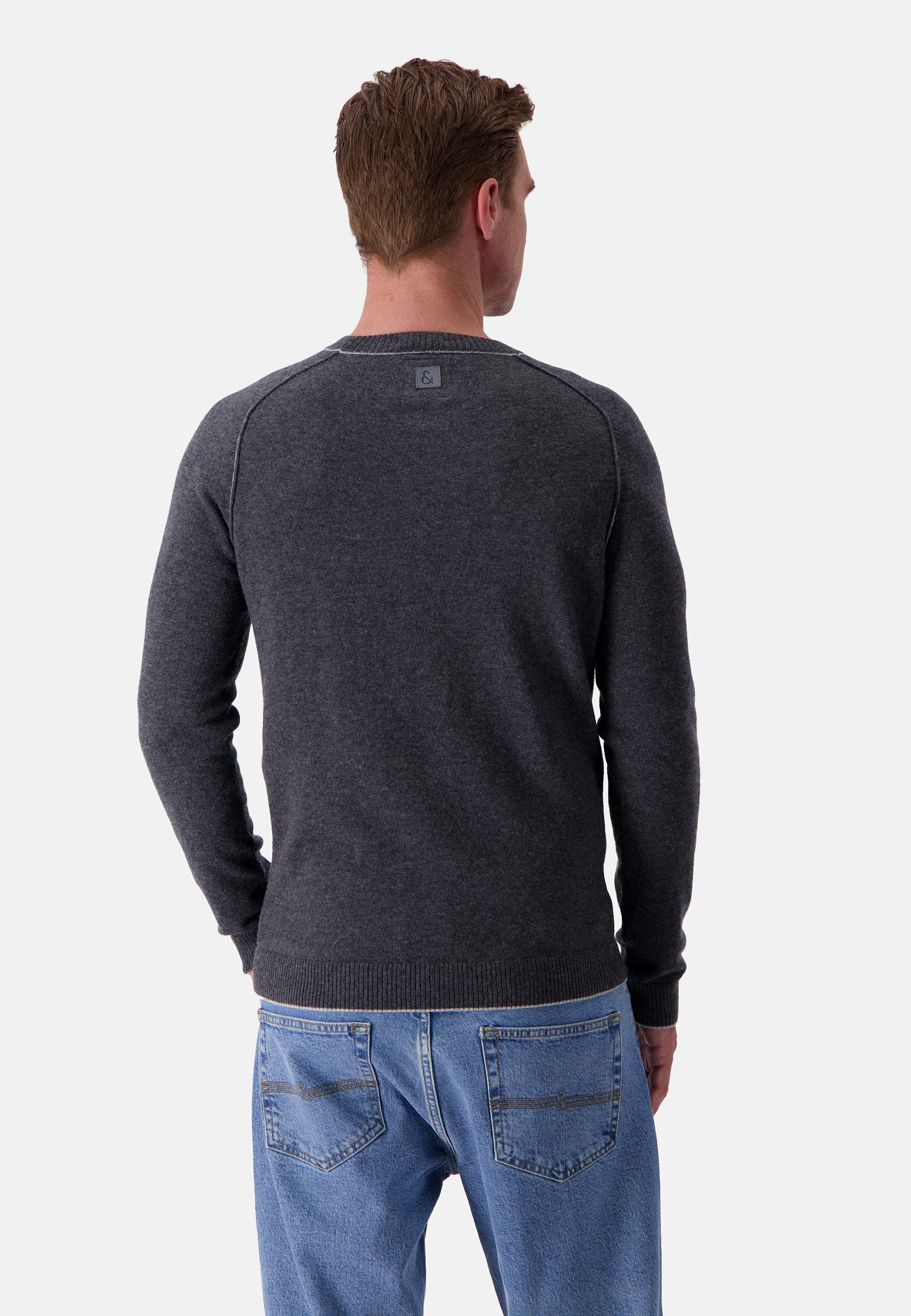 Roundneck-Merino Blend in Anthracite Pullover Colours and Sons