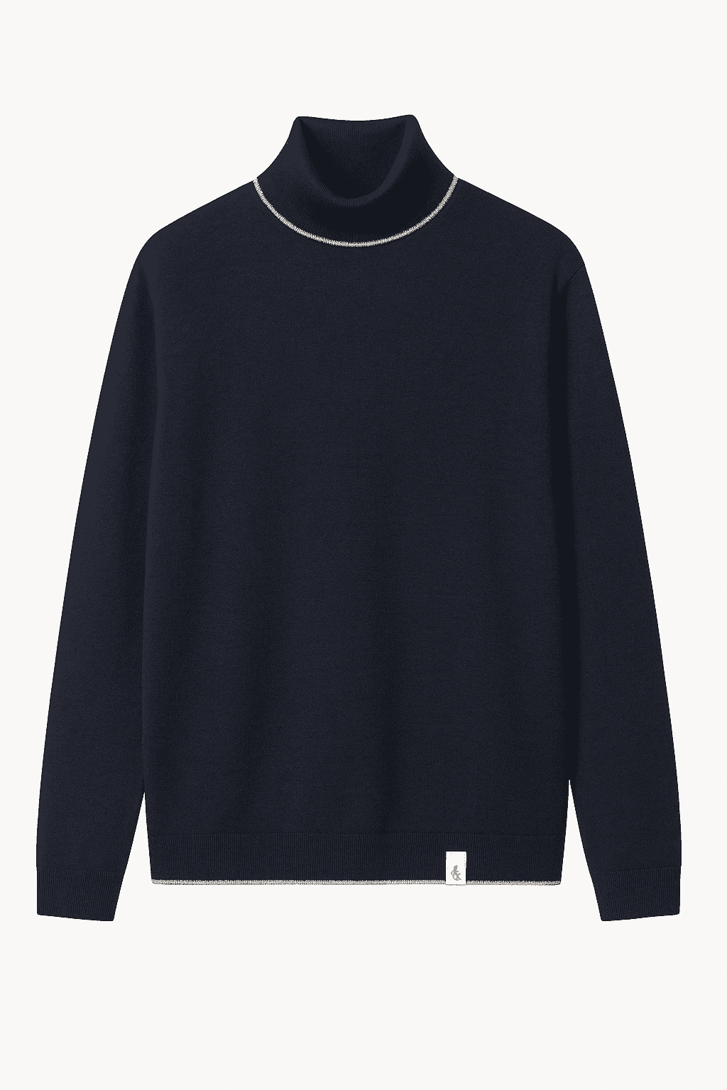 Turleneck-Merino Blend in Navy