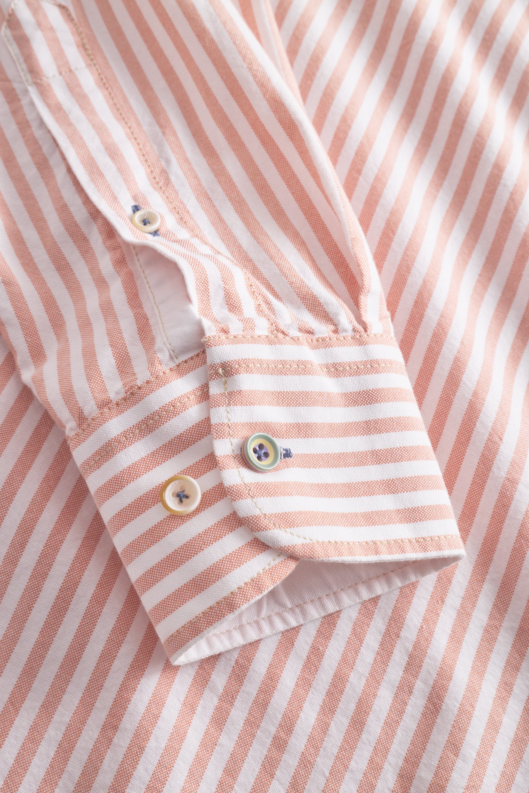 Shirt-Soft Oxford Stripes in Salmon Stripes Hemden Colours and Sons