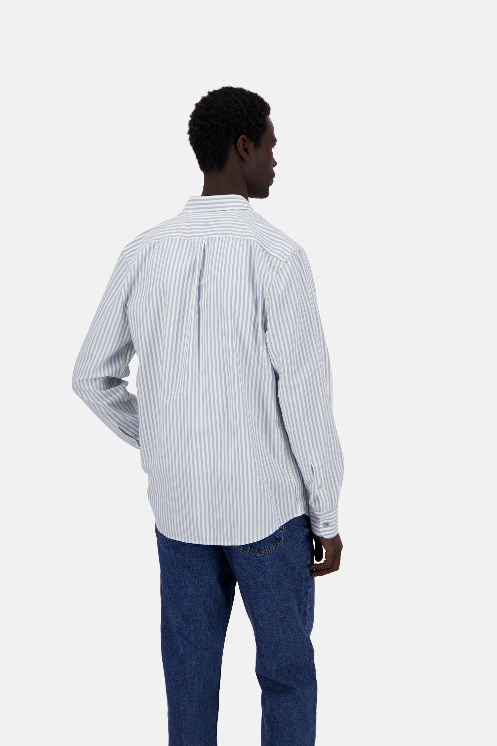 Shirt-Soft Oxford Stripes in Sky Stripes Hemden Colours and Sons