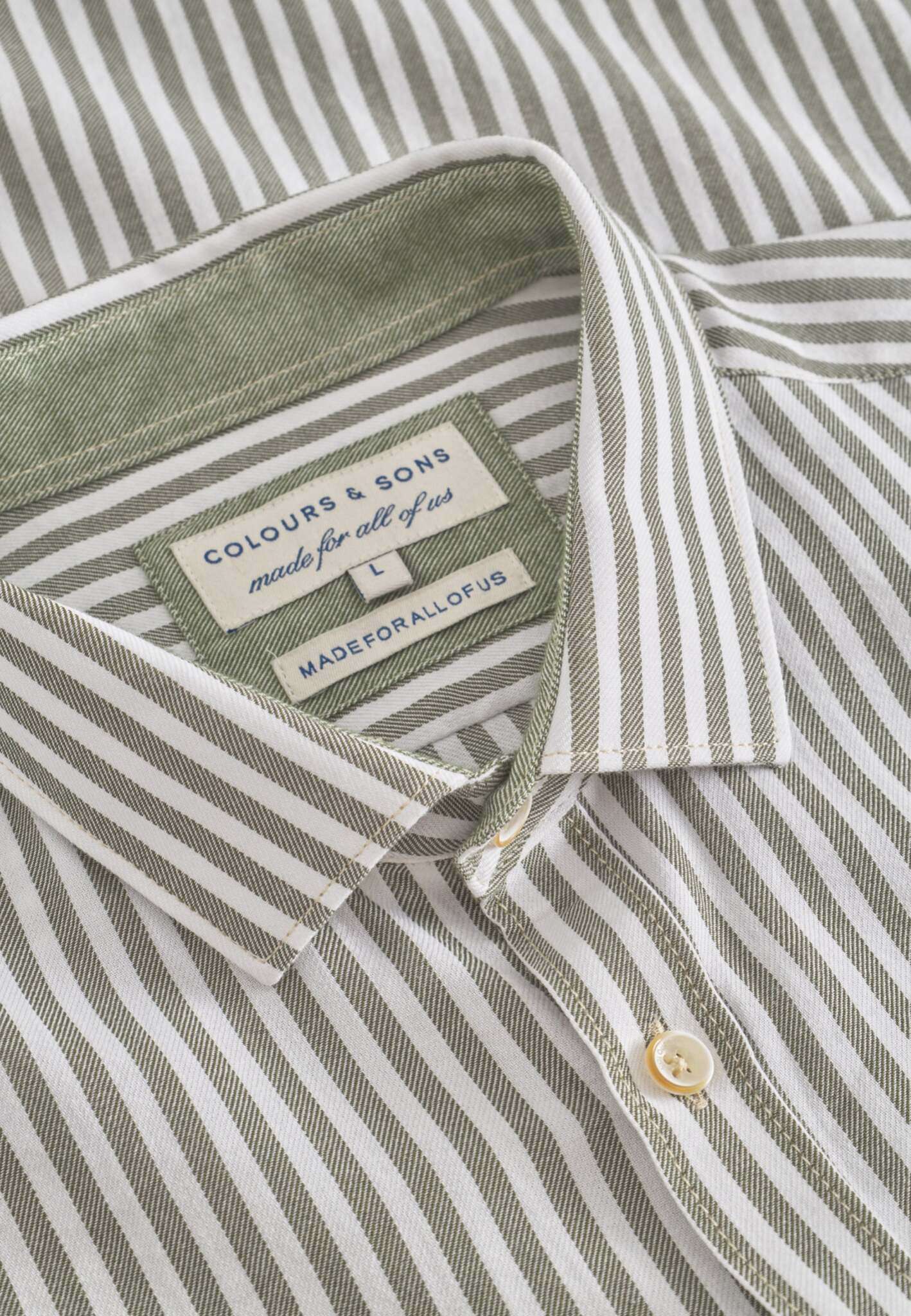 Shirt-Brushed Twill Stripes in Hunter Stripes Hemden Colours and Sons