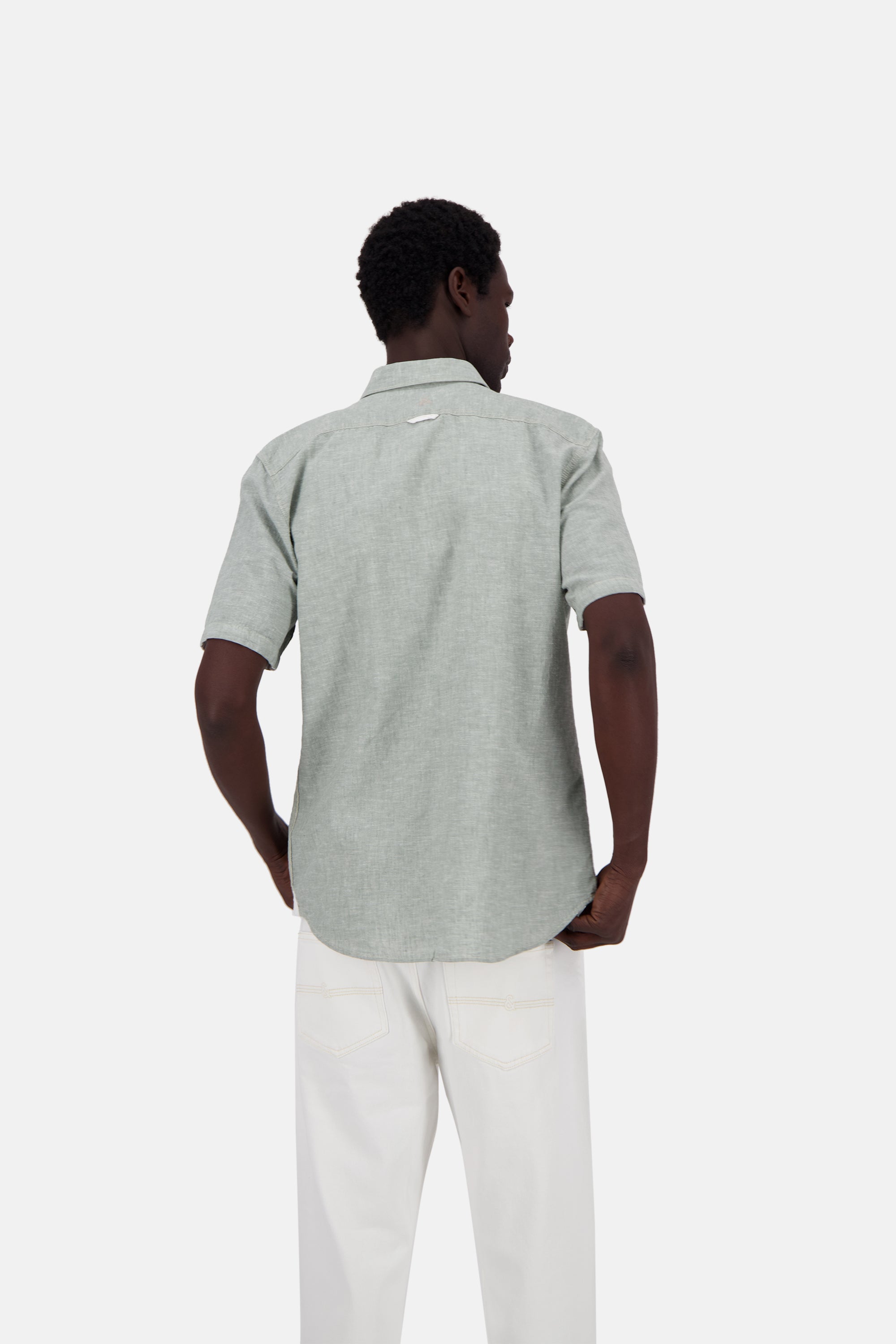 Shirt-Linen Blend Kent in Wasabi Hemden Colours and Sons