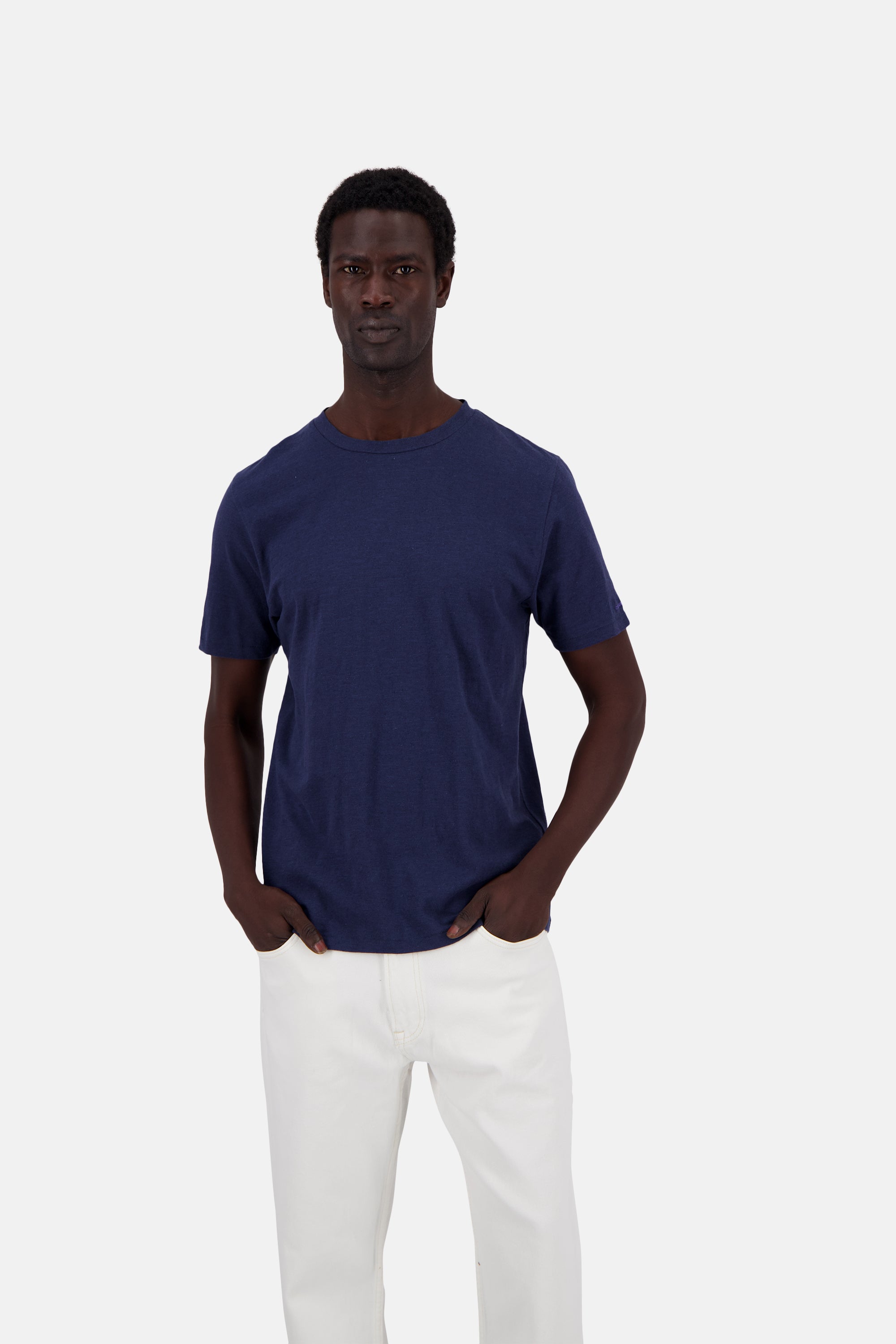 T-Shirt-Linen Blend in Navy T-Shirts Colours and Sons