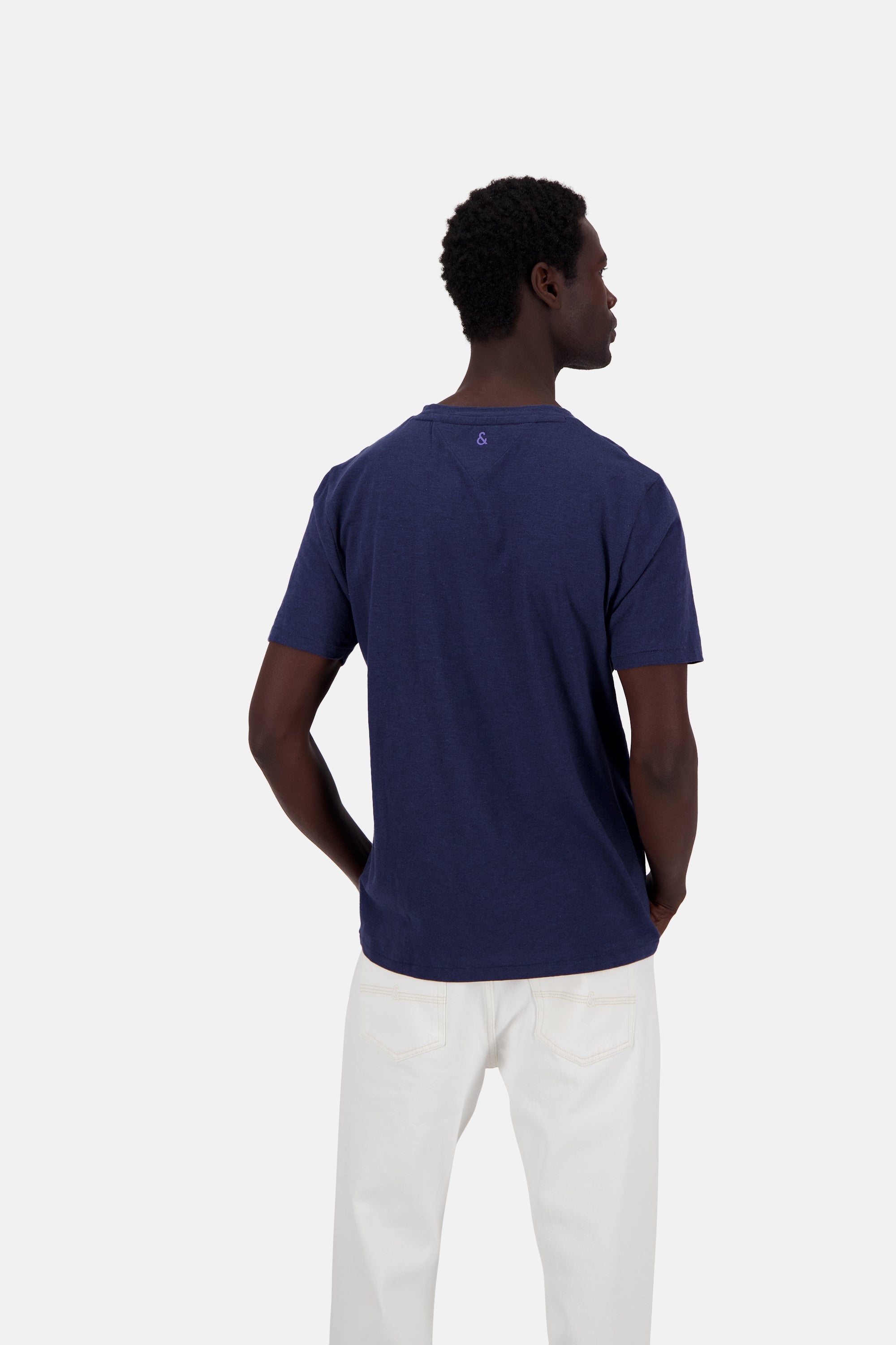 T-Shirt-Linen Blend in Navy T-Shirts Colours and Sons