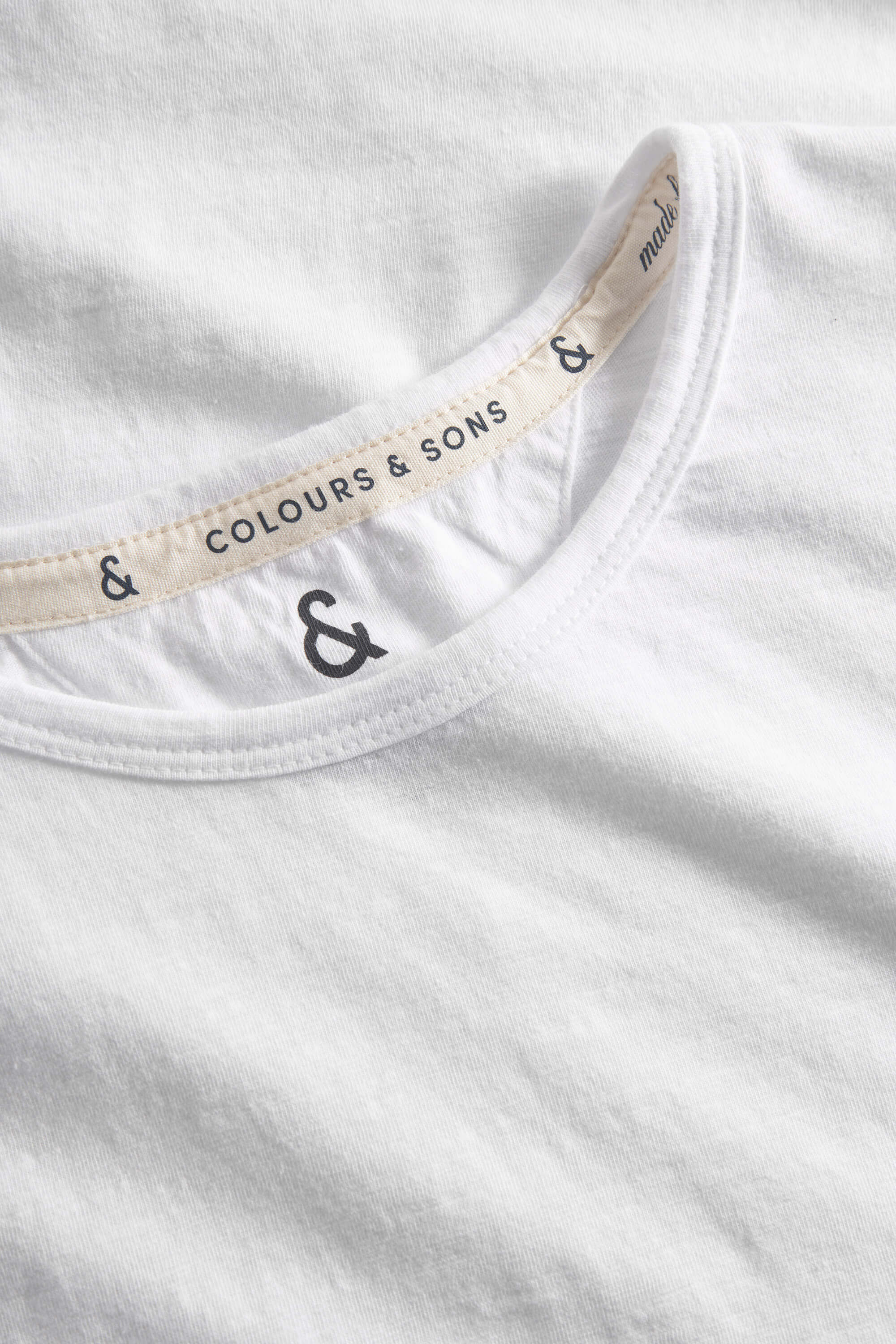 T-Shirt - Slub in White T-Shirts Colours and Sons