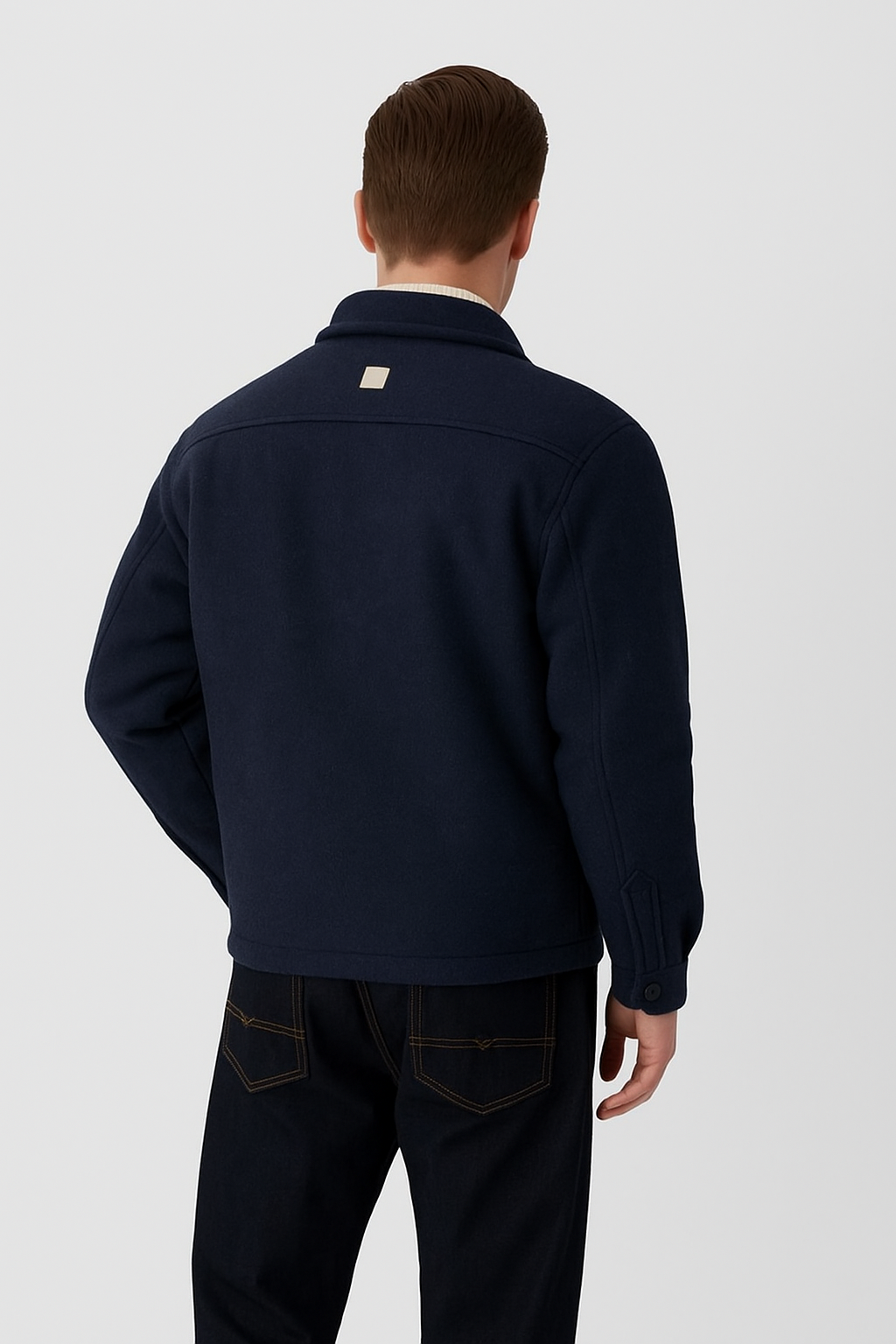 Worker Jacket-Soft Touch in Navy Hemden Colours and Sons