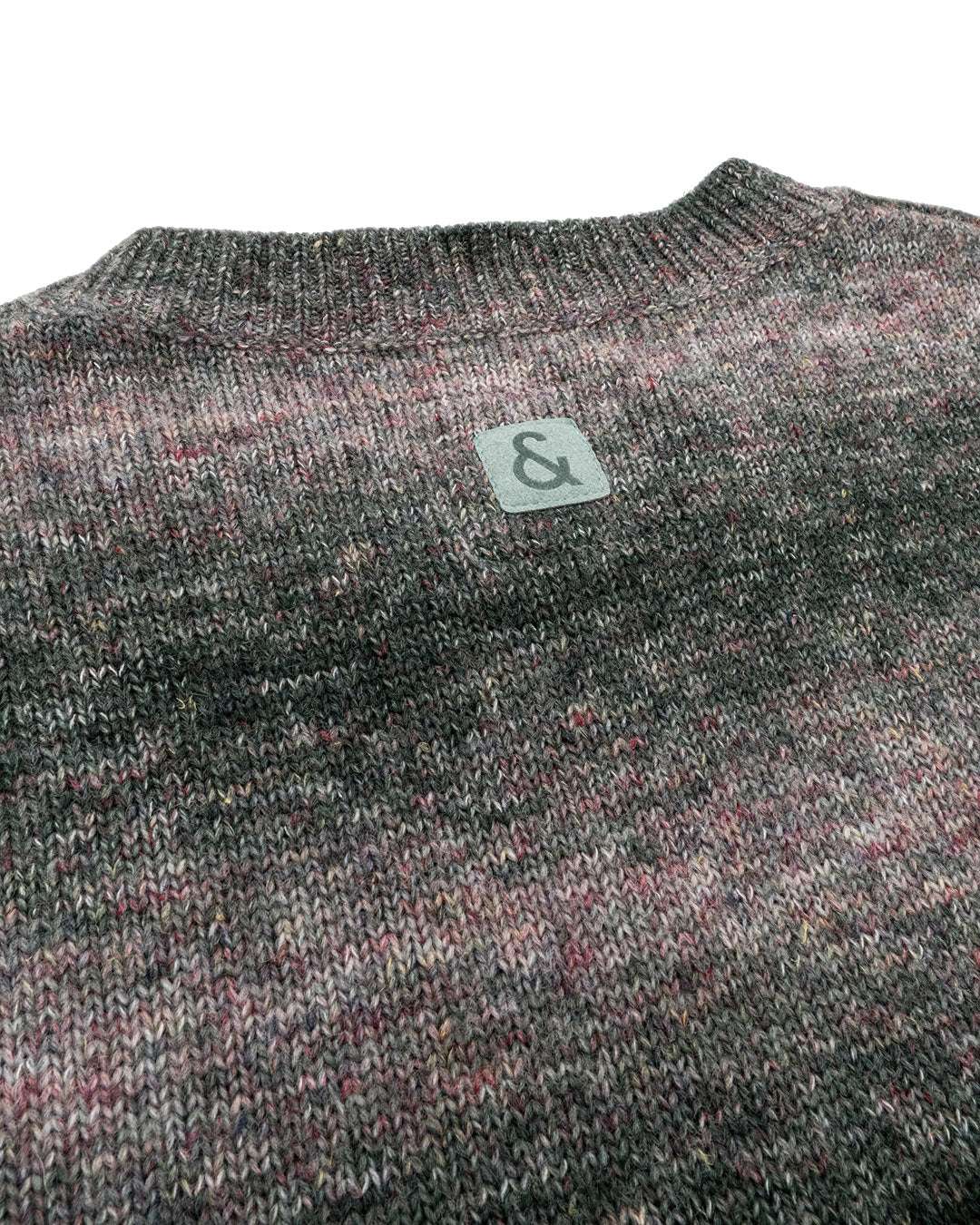 Roundneck Degradé in Moss Stripes Pullover Colours and Sons