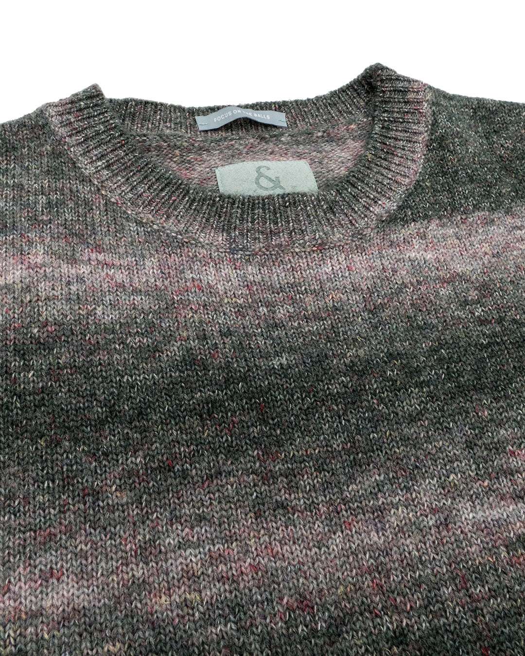 Roundneck Degradé in Moss Stripes Pullover Colours and Sons