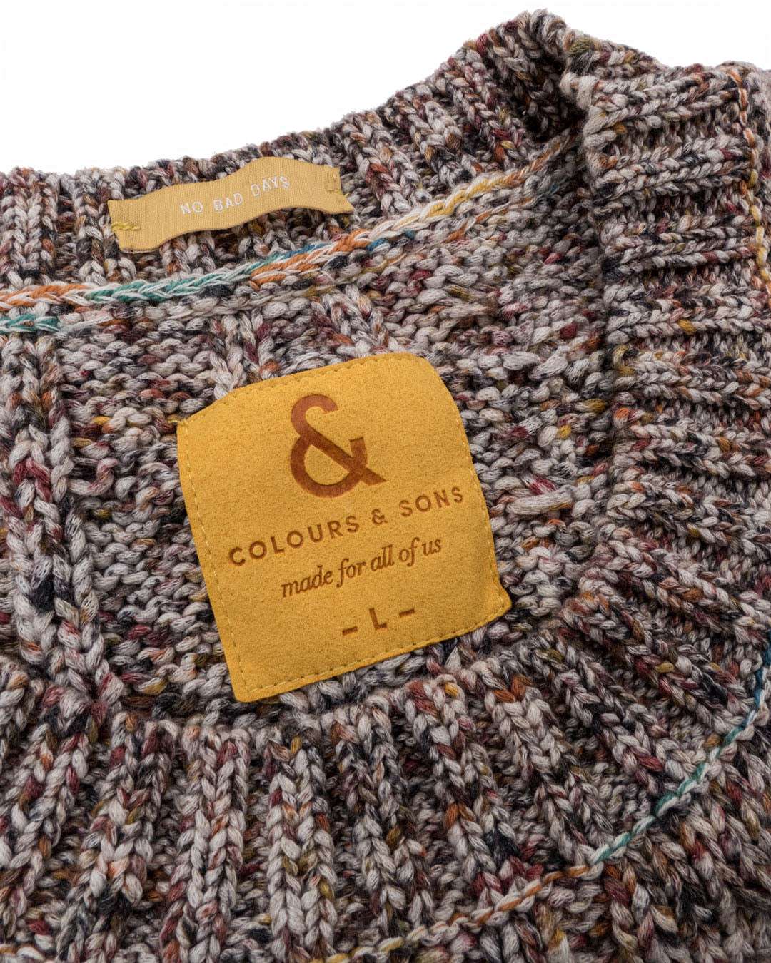 Roundneck Cable Neps in Combo 1 Pullover Colours and Sons