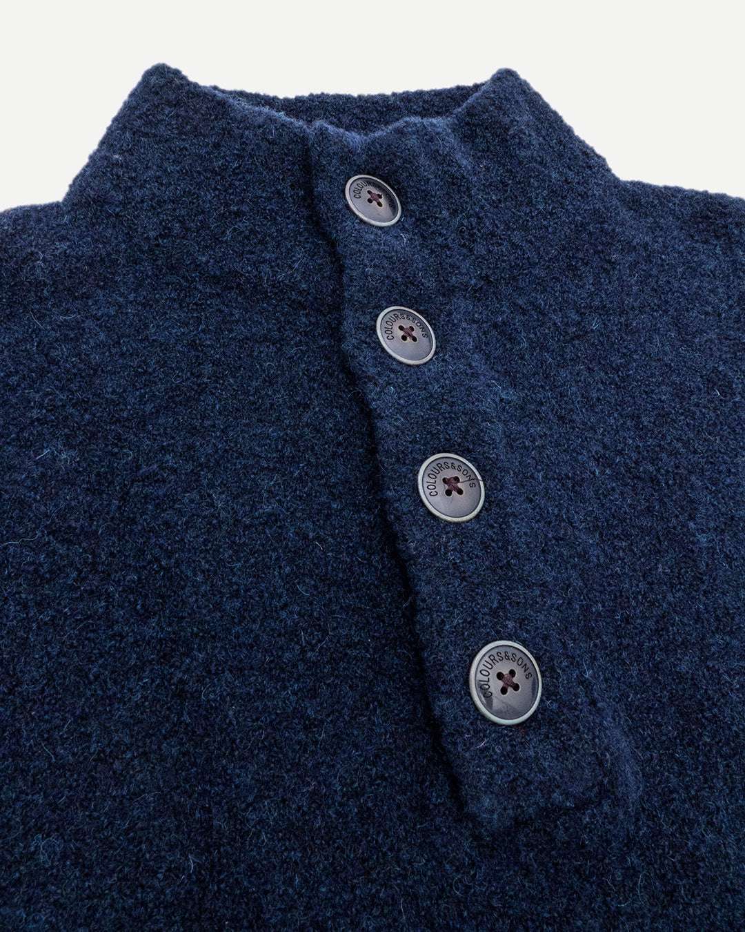 Troyer-Button Bouclé in Midnight Pullover Colours and Sons