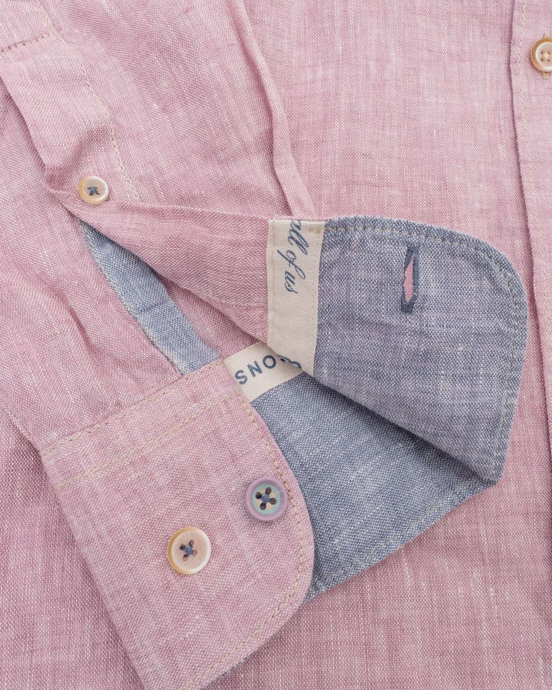 Shirt Linen Stand-Up in Grape Hemden Colours and Sons