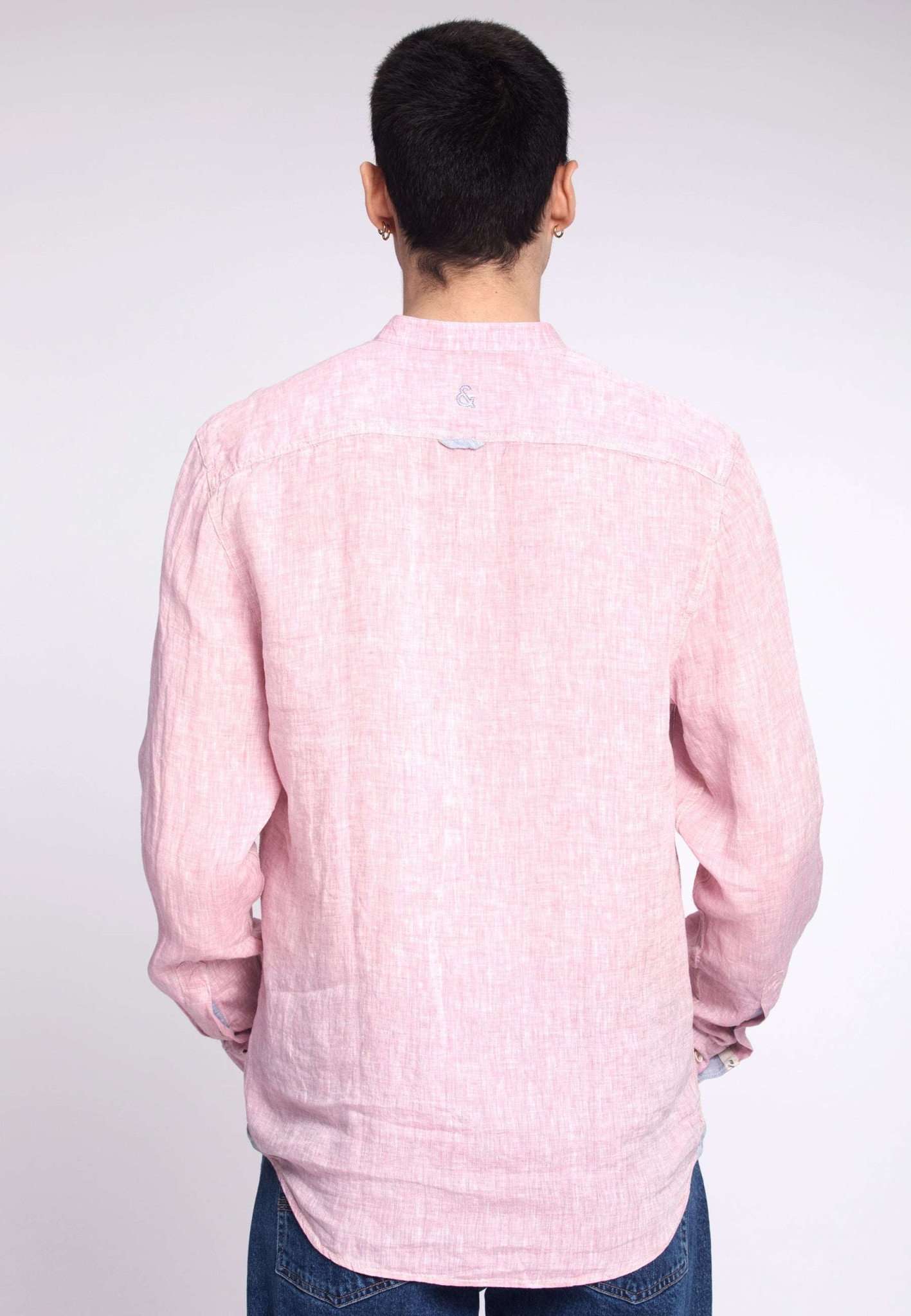 Shirt Linen Stand-Up in Grape Hemden Colours and Sons