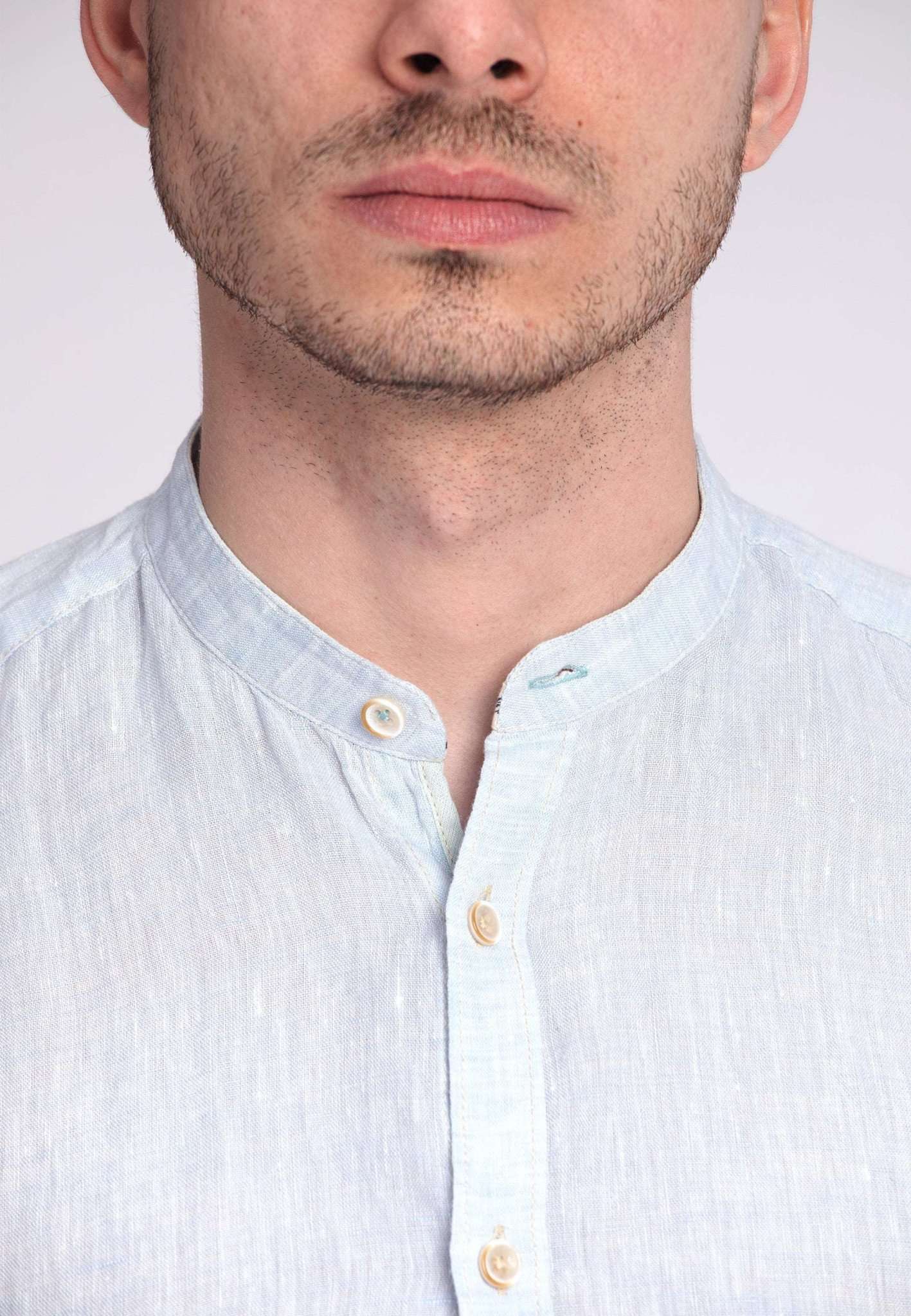 Shirt Linen Stand-Up in Sky Hemden Colours and Sons