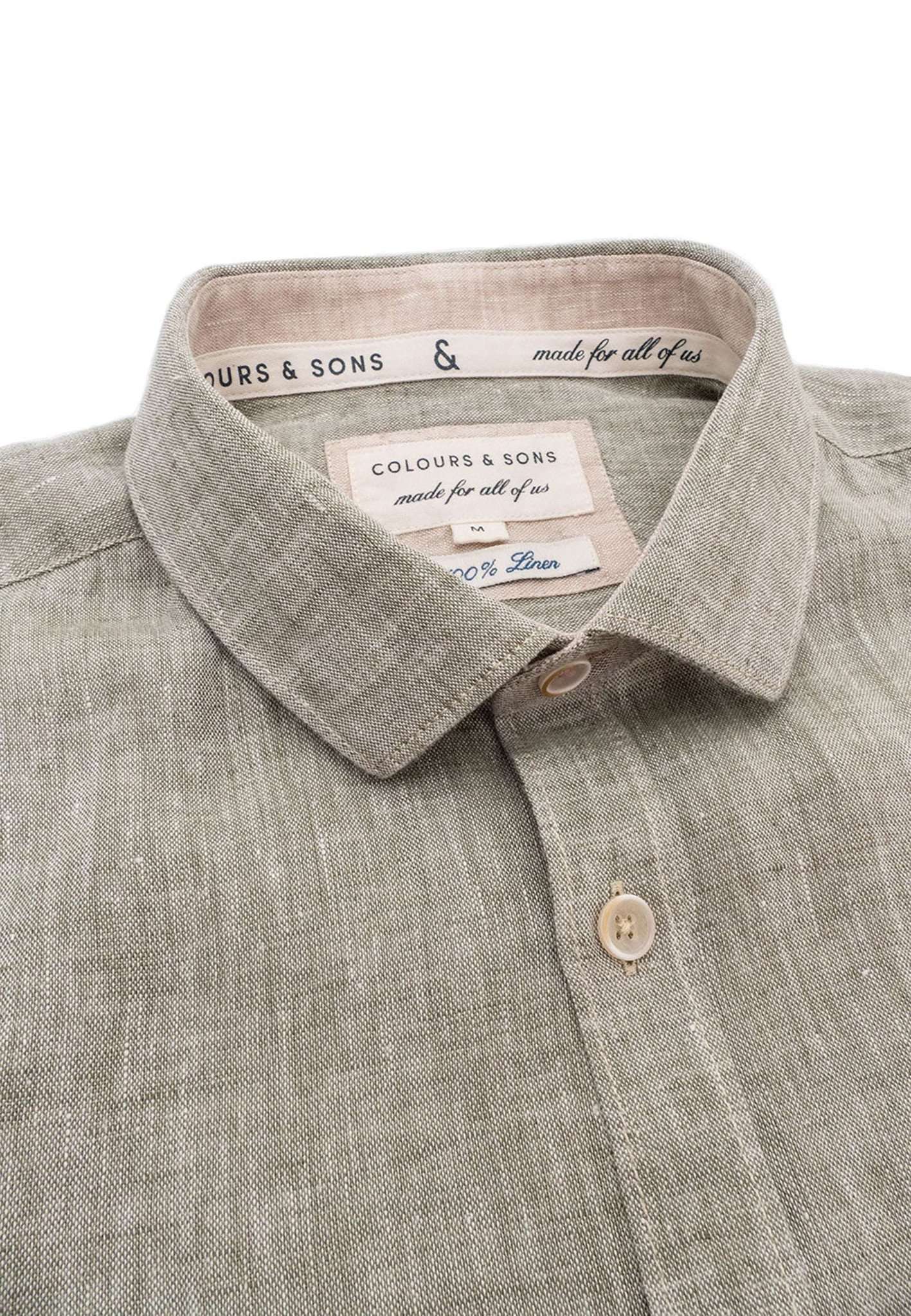 Shirt Linen in Olive Hemden Colours and Sons