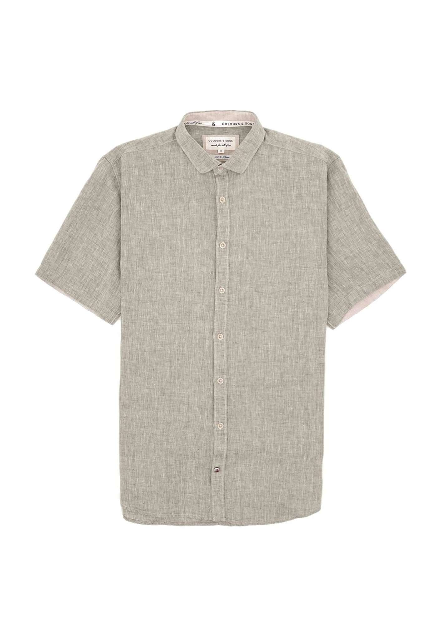 Shirt Linen in Olive Hemden Colours and Sons