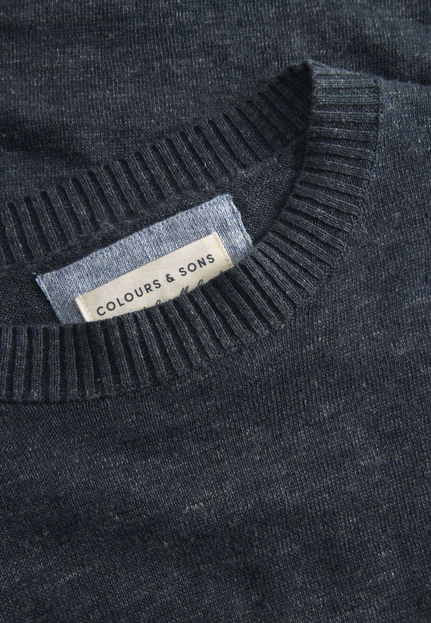 Roundneck-Linen in Navy Pullover Colours and Sons