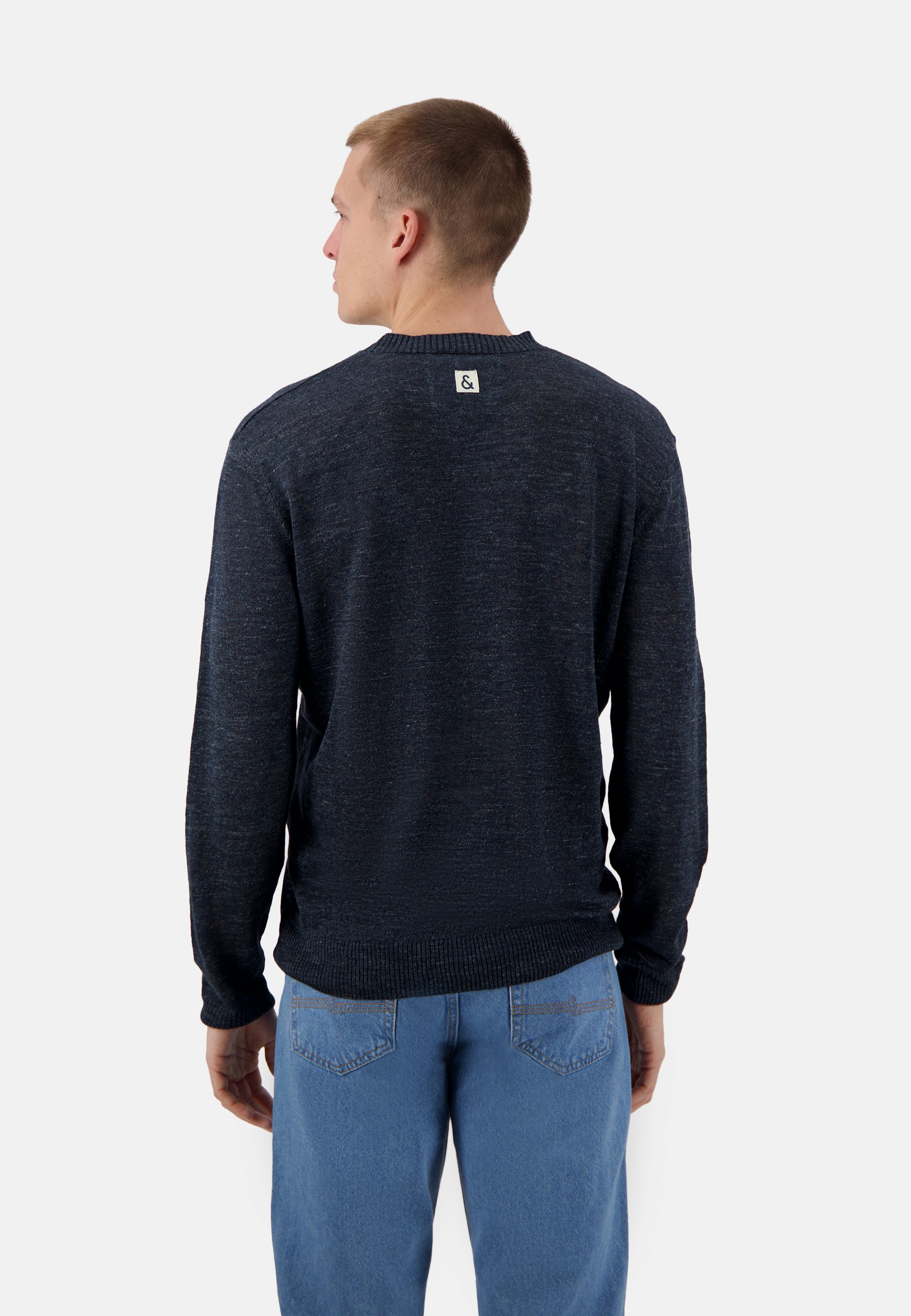 Roundneck-Linen in Navy Pullover Colours and Sons