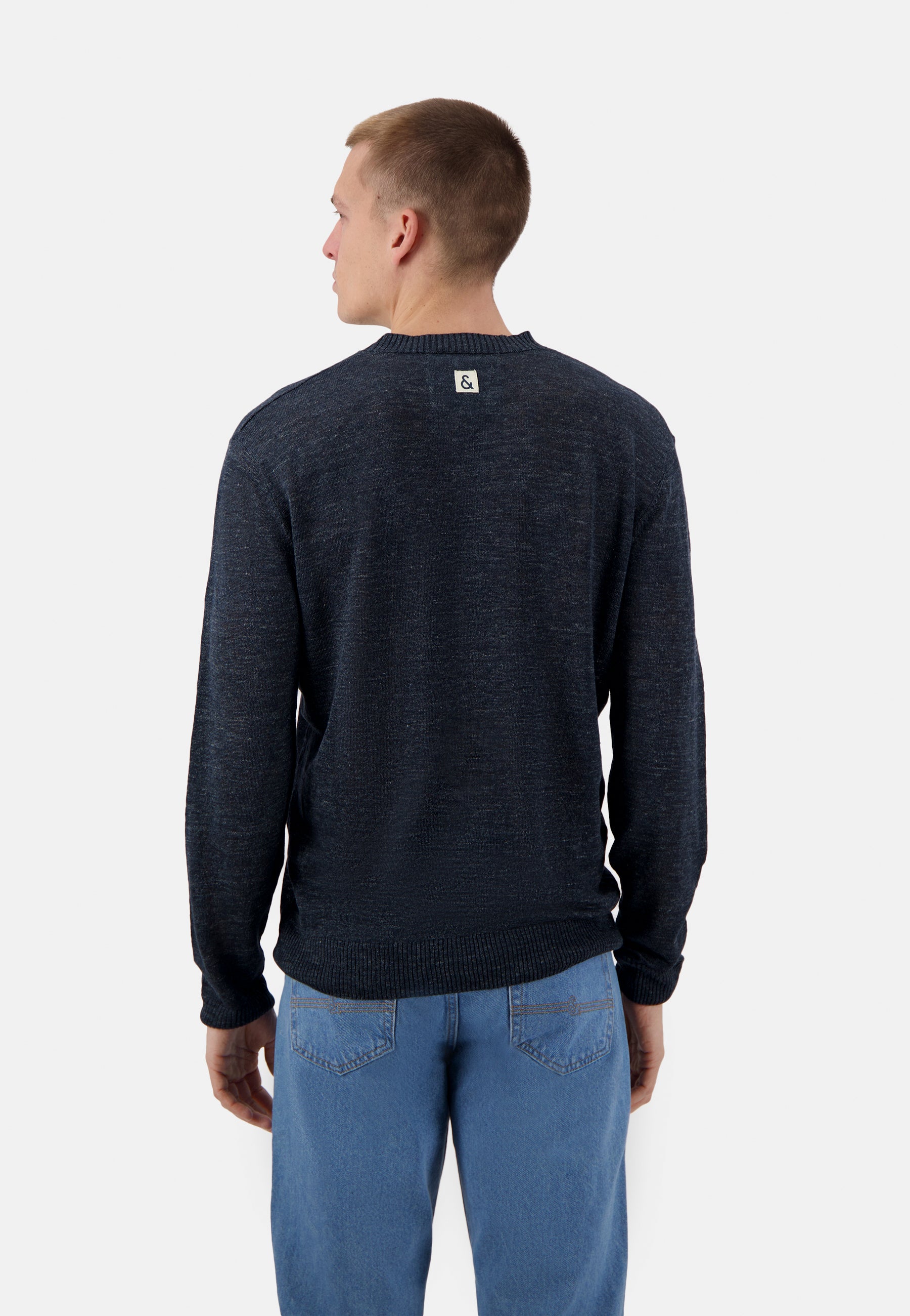 Roundneck-Linen in Navy Pullover Colours and Sons   