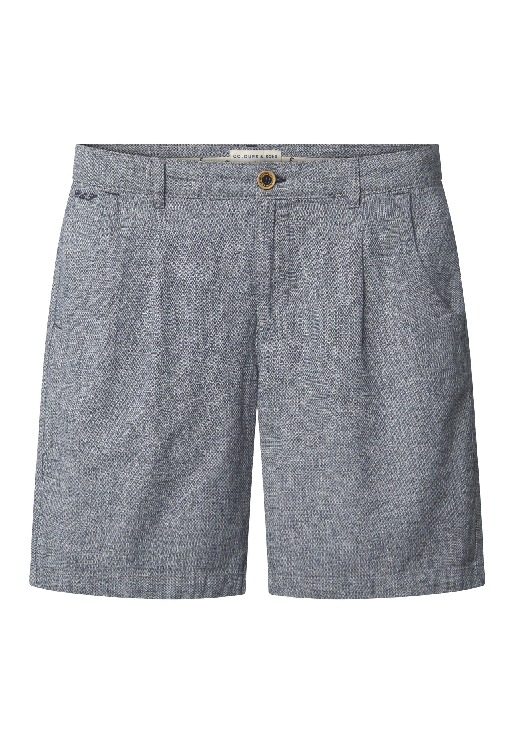 Shorts-Linen Blend Check in River Twill Shorts Colours and Sons